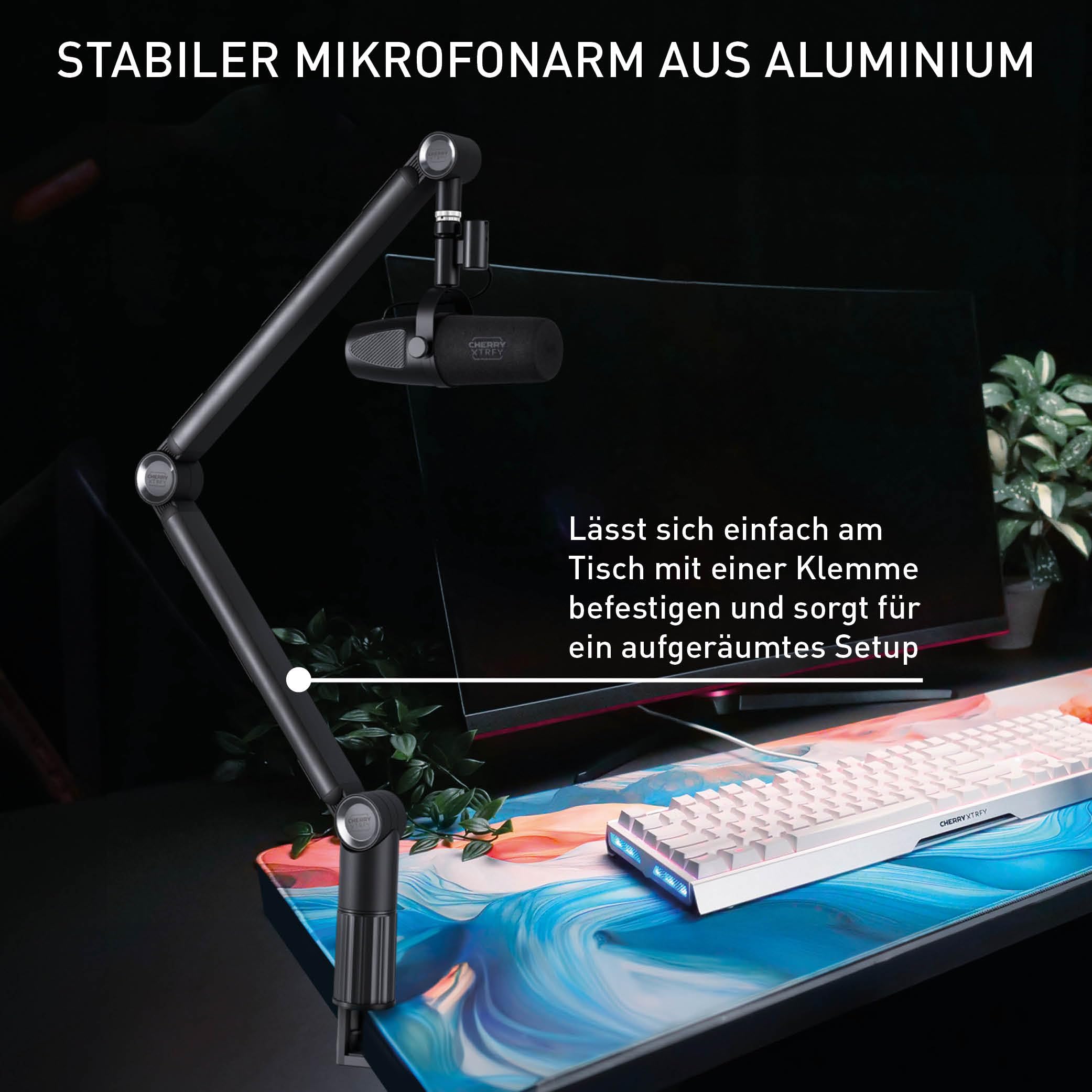 cherry-xtrfy-ngale-boom-arm-stabiler-mikrofonarm-aus-aluminium-schwarz image 2