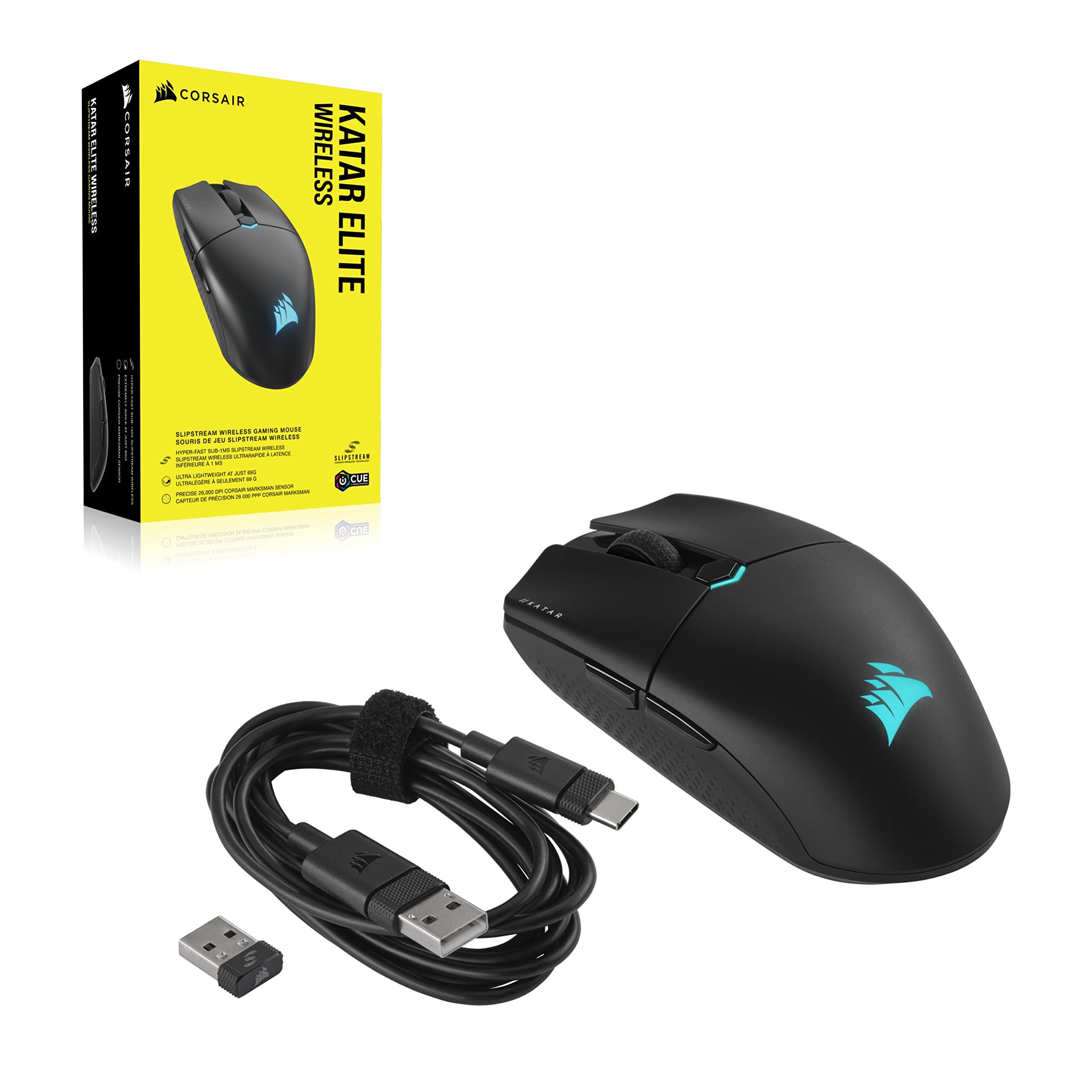 corsair-katar-elite-wireless-ultralight-fps-gaming-maus-69g-26k-dpi-slipstream-s image 8