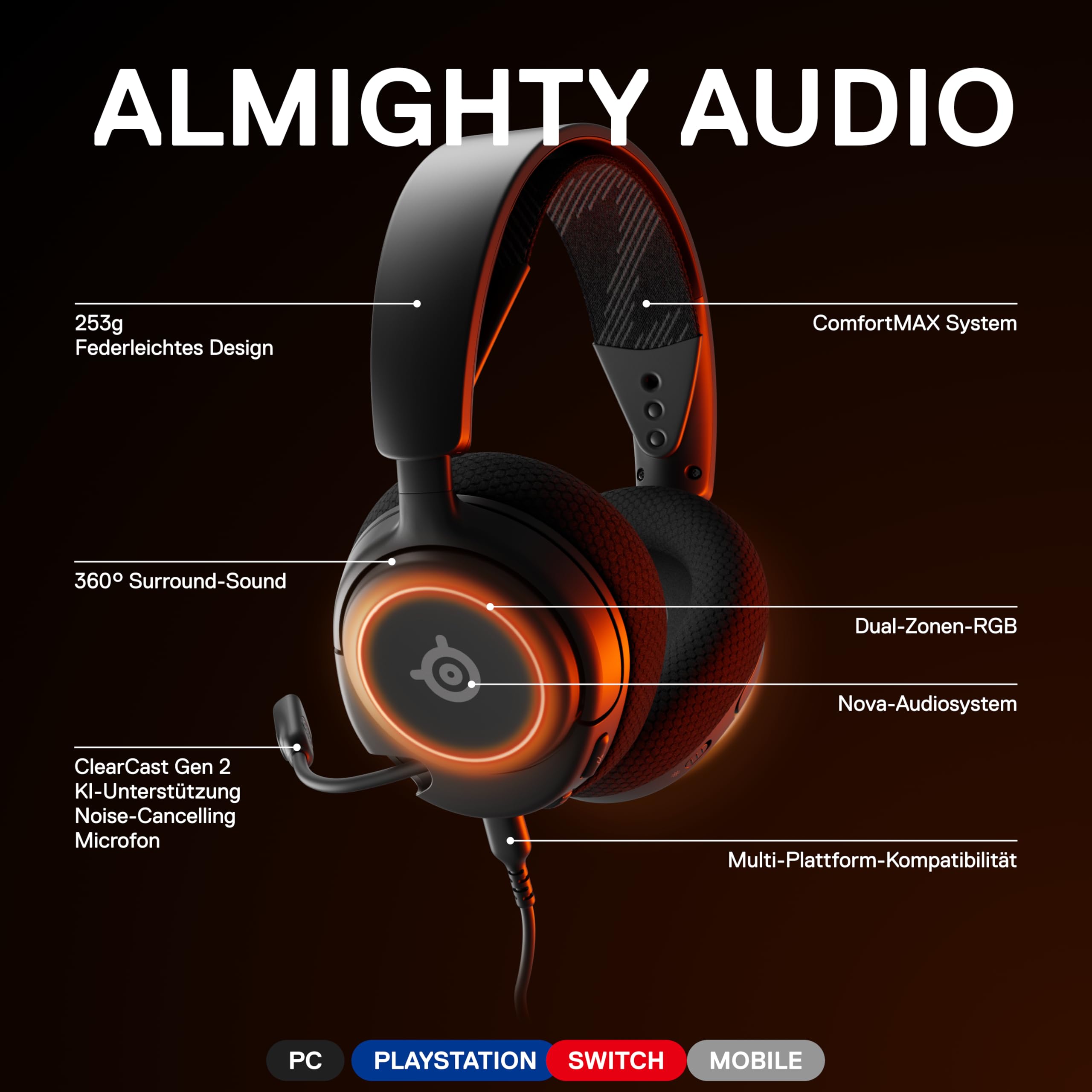 steelseries-arctis-nova-3-multi-system-gaming-headset-mit-hi-fi-treibern-360-sur image 3