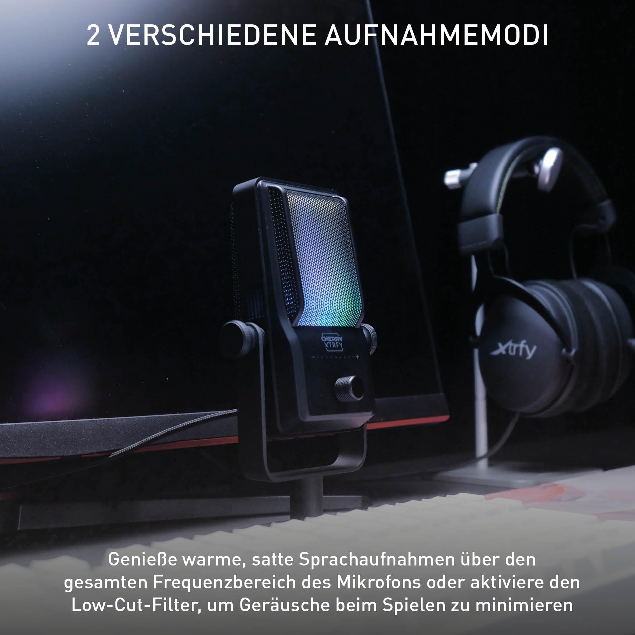 cherry-xtrfy-ngale-r-premium-usb-mikrofon-cardioid-rgb-retro-design-schwarz image 4