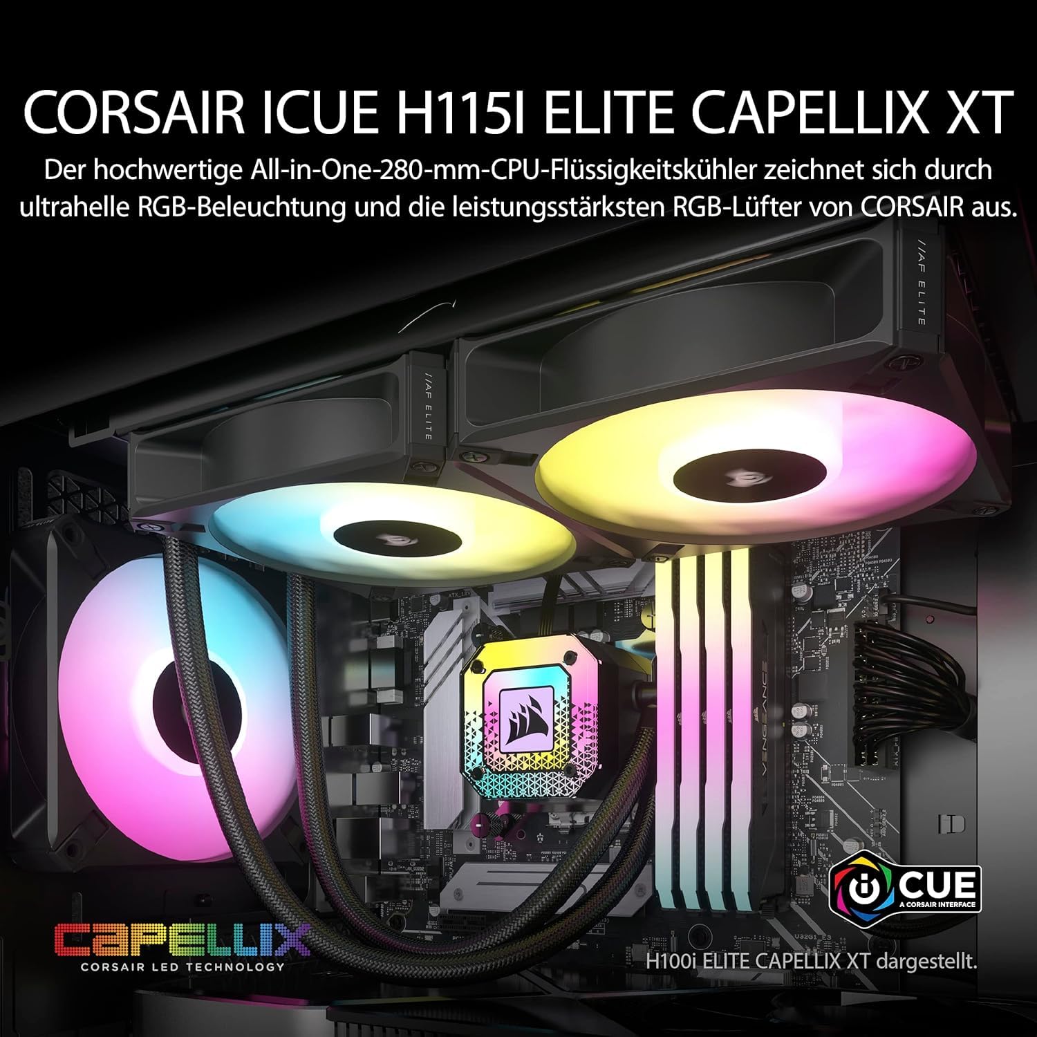 corsair-icue-h115i-elite-capellix-xt-fl-ssig-cpu-k-hler-mit-280-mm-radiator-und- image 2