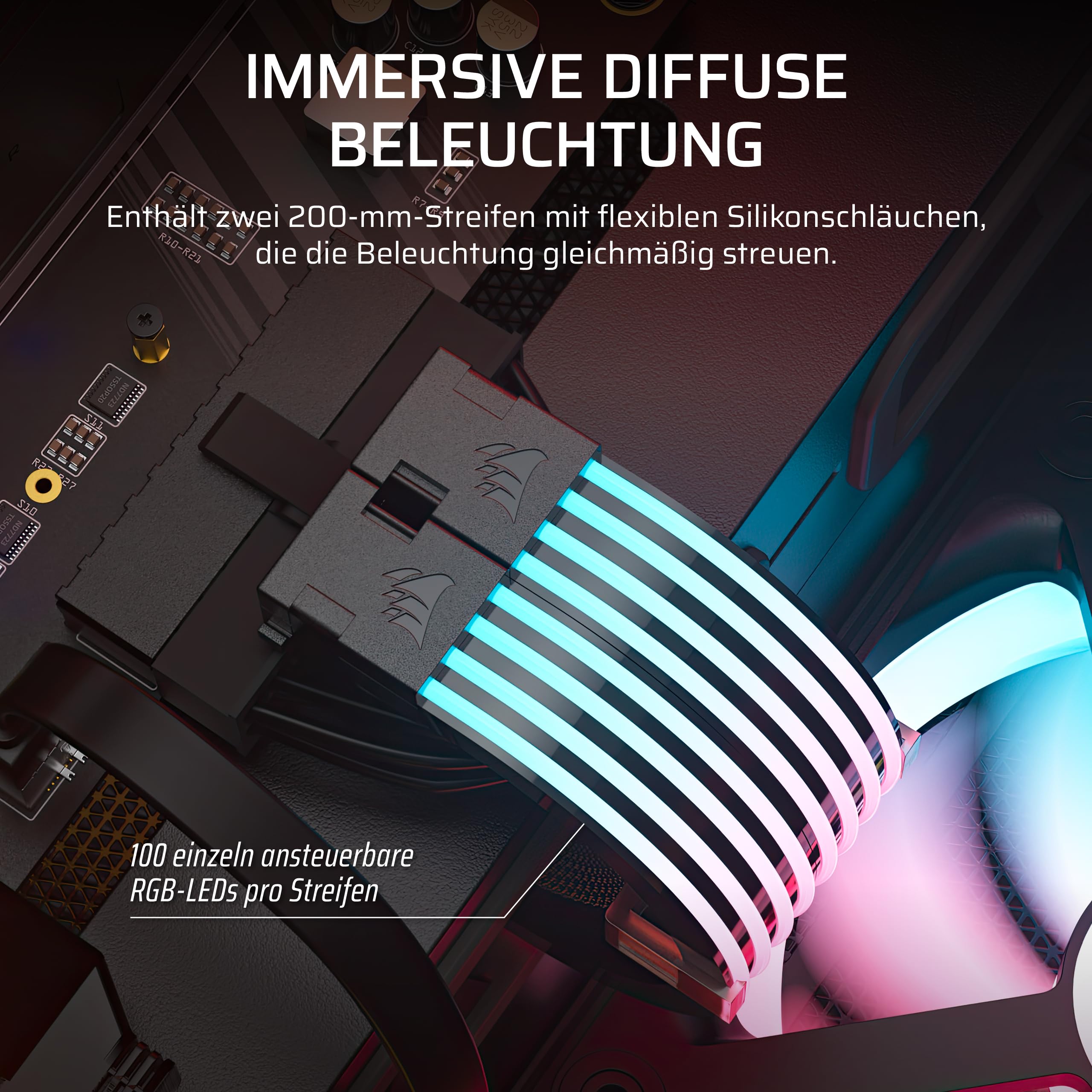 corsair-icue-argb-psu-kabelbinder-2x-200mm-led-streifen-mit-100-leds-pro-streife image 3