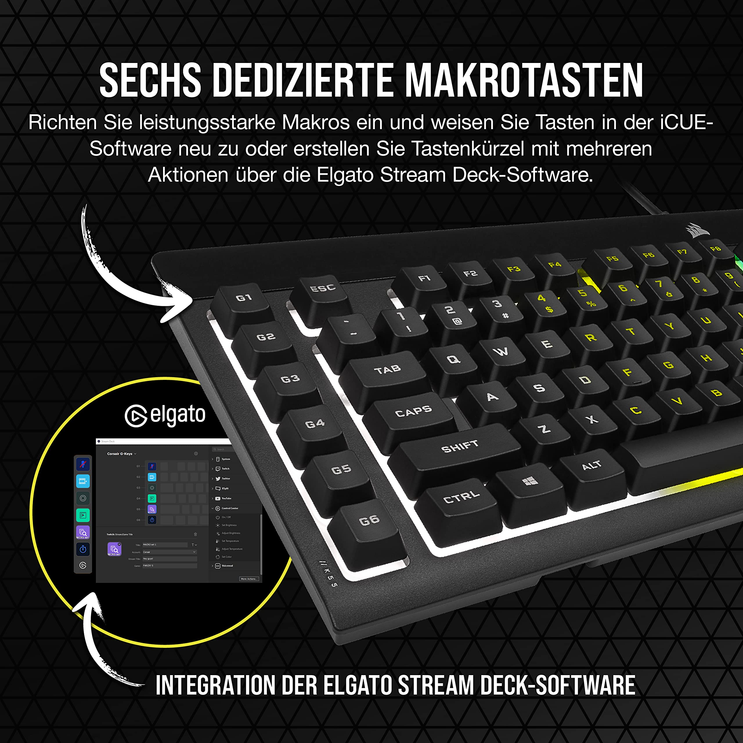 corsair-k55-rgb-pro-gaming-tastatur-deutsch-qwertz image 5