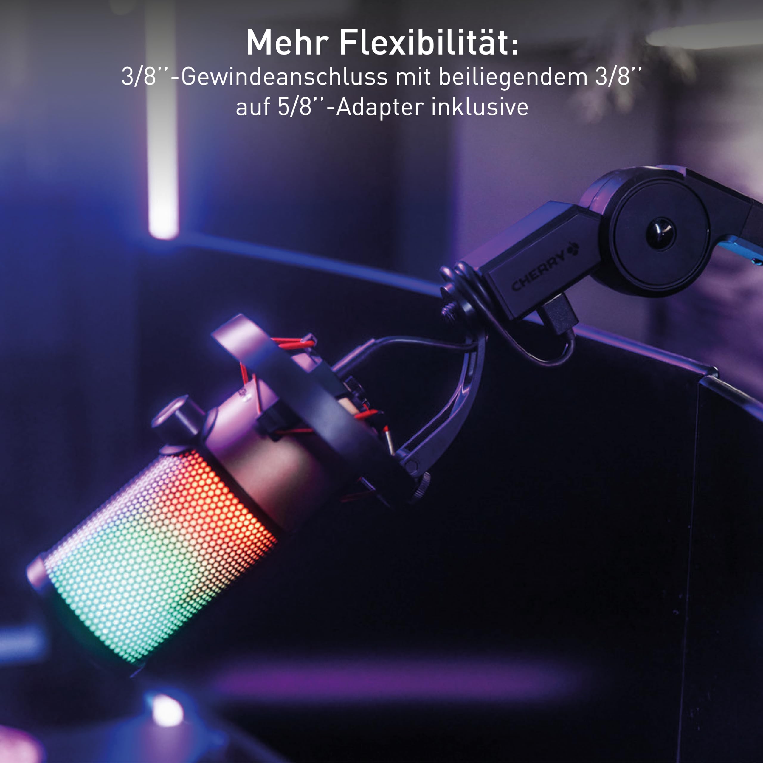 cherry-ma-6-0-uni-usb-mikrofonarm-mit-usb-hub-metall-verstellbar-bis-800g-schwar image 6