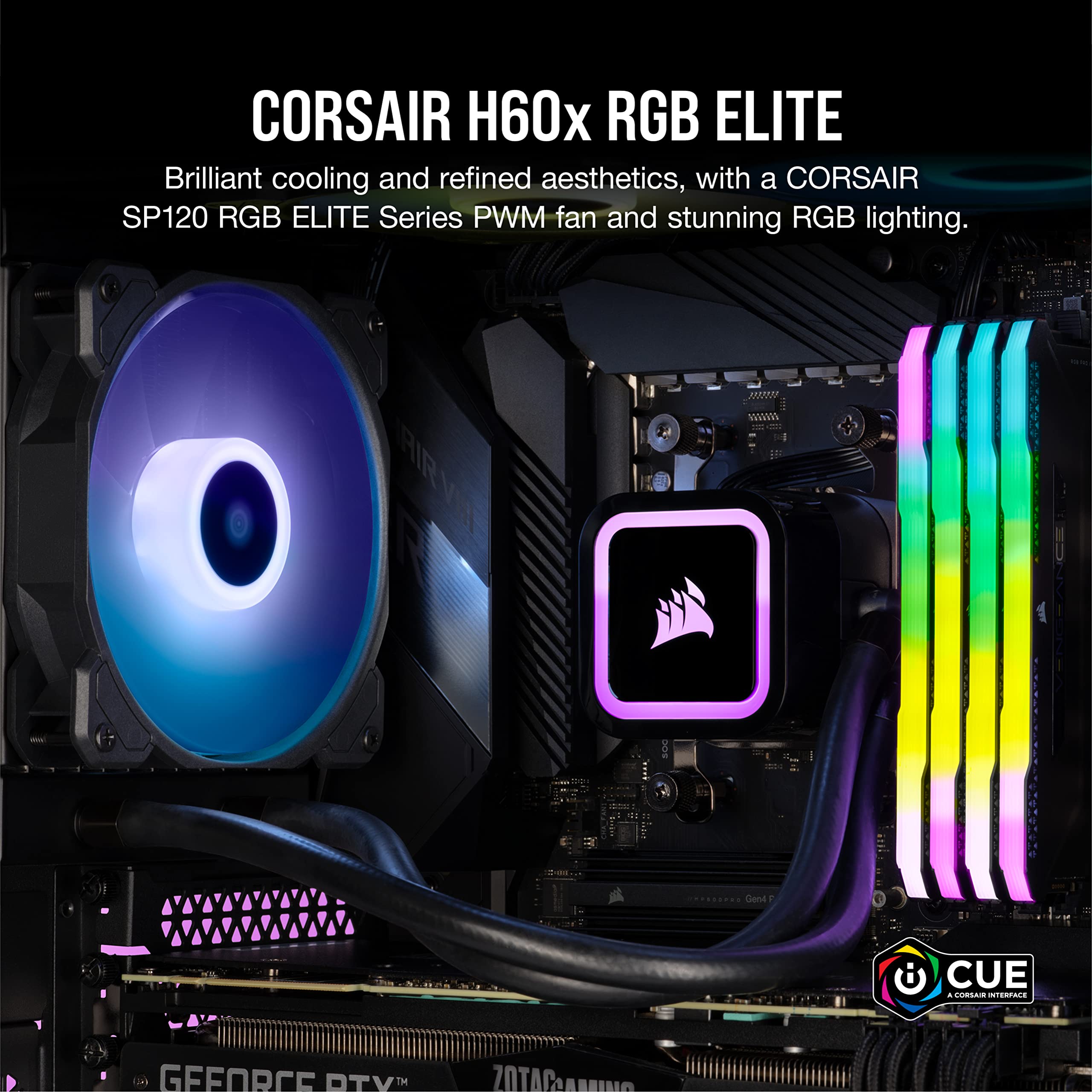 corsair-h60x-rgb-elite-fl-ssig-cpu-k-hler-mit-120-mm-radiator-und-sp120-rgb-elit image 2