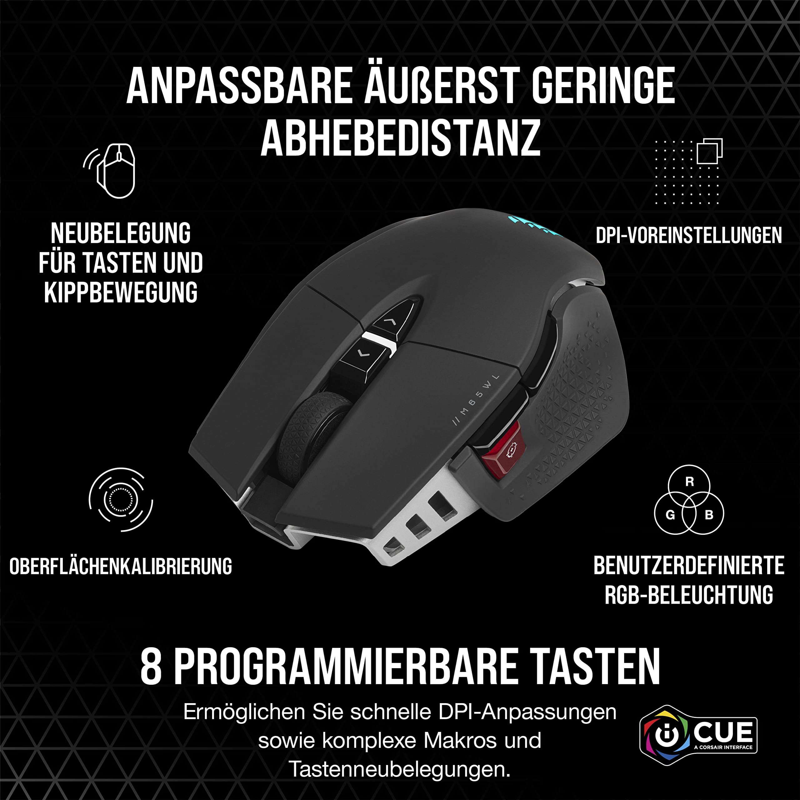 corsair-m65-rgb-ultra-wireless-kabellose-fps-gaming-maus-mit-26-000-dpi-sub-1ms- image 7