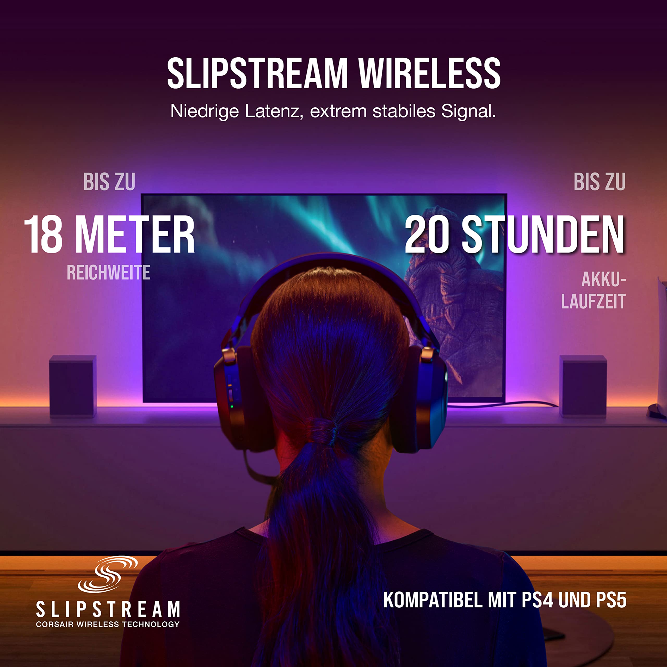 corsair-hs80-rgb-wireless-multiplattform-gaming-headset-carbon-dolby-atmos-50mm- image 6