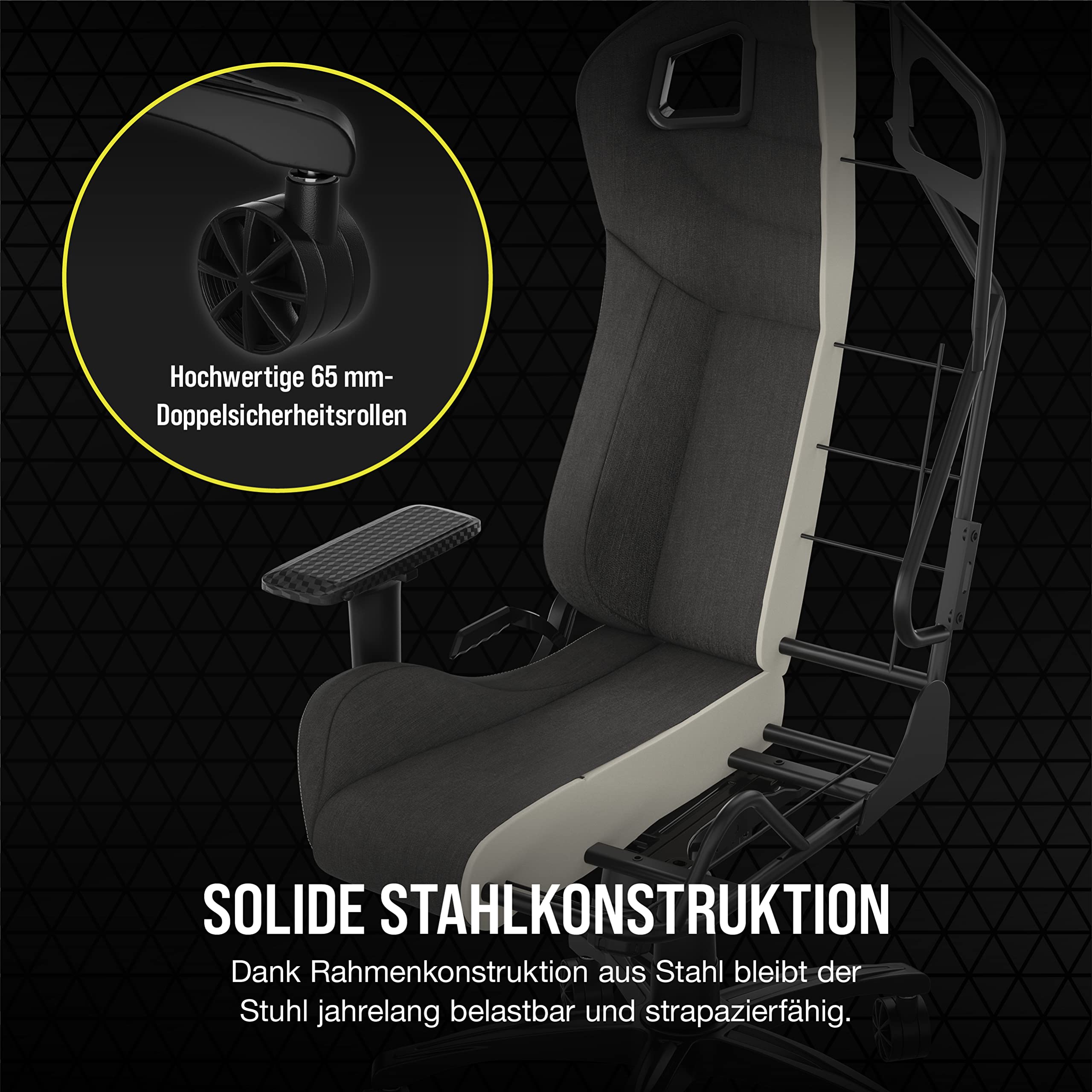 corsair-t3-rush-gaming-stuhl-mit-stoffbezug-2023-rennsport-design-verstellbare-4 image 6