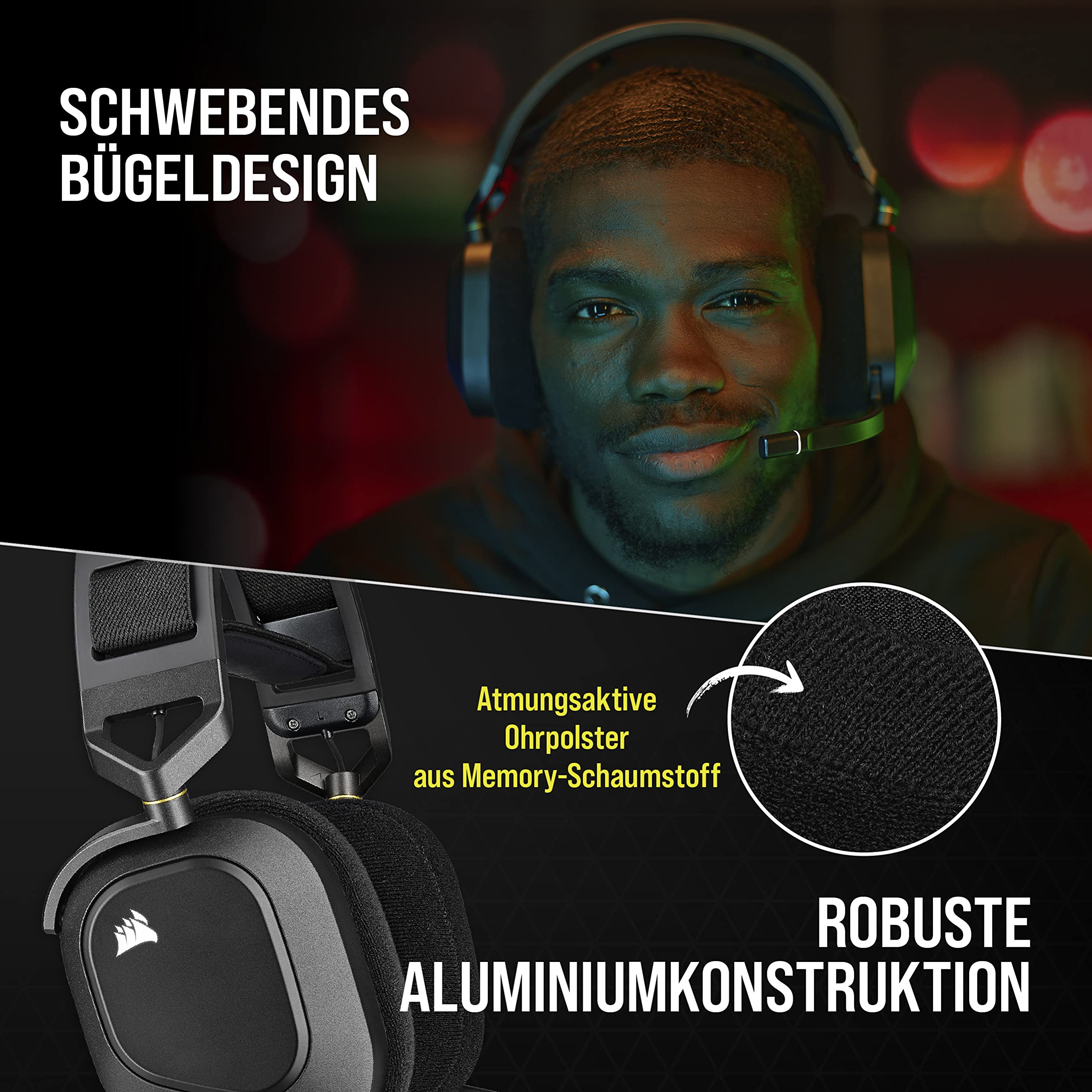 corsair-hs80-rgb-wireless-multiplattform-gaming-headset-carbon-dolby-atmos-50mm- image 5