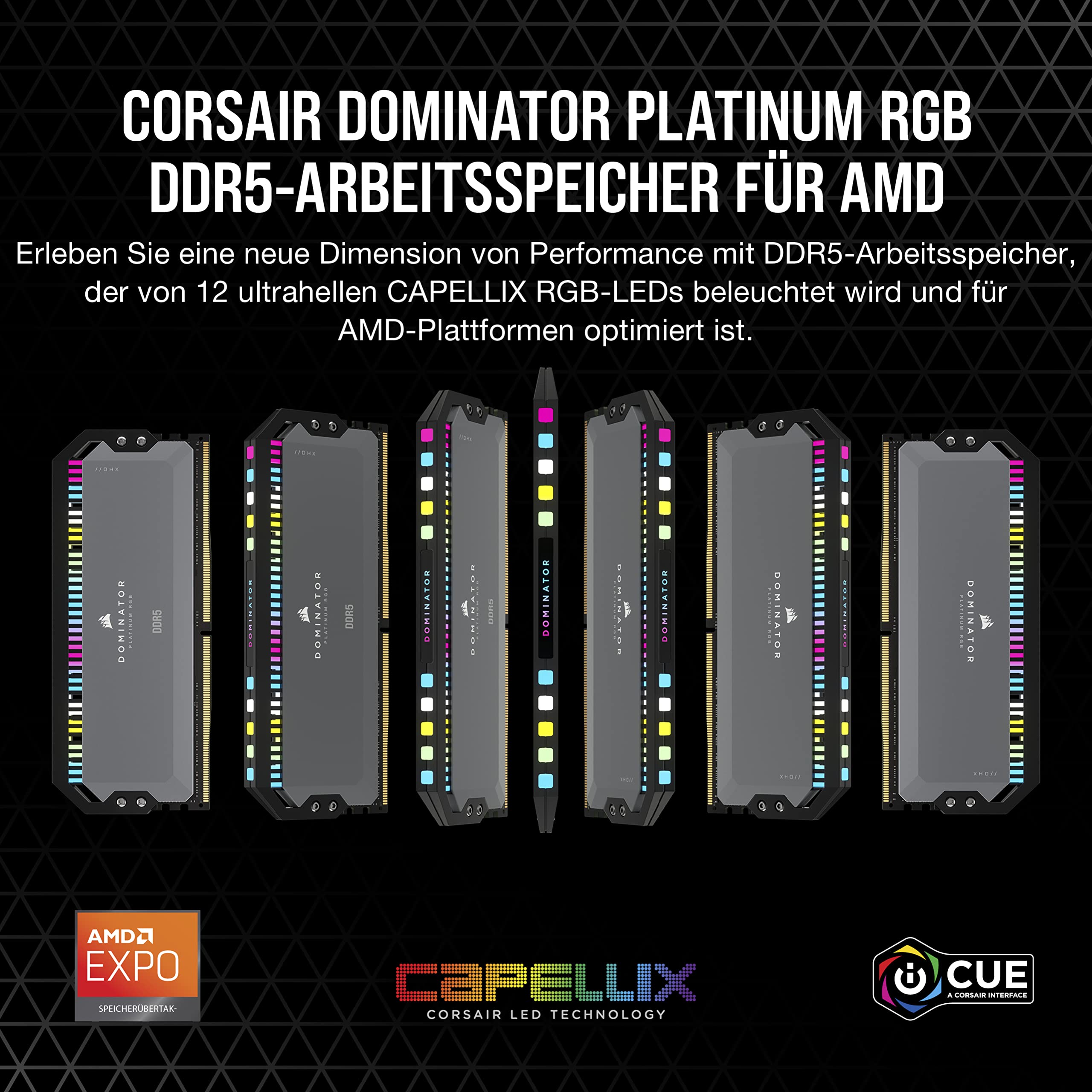 corsair-dominator-platinum-rgb-ddr5-ram-64gb-2x32gb-5600mhz-cl40-grau-cmt64gx5m2 image 2