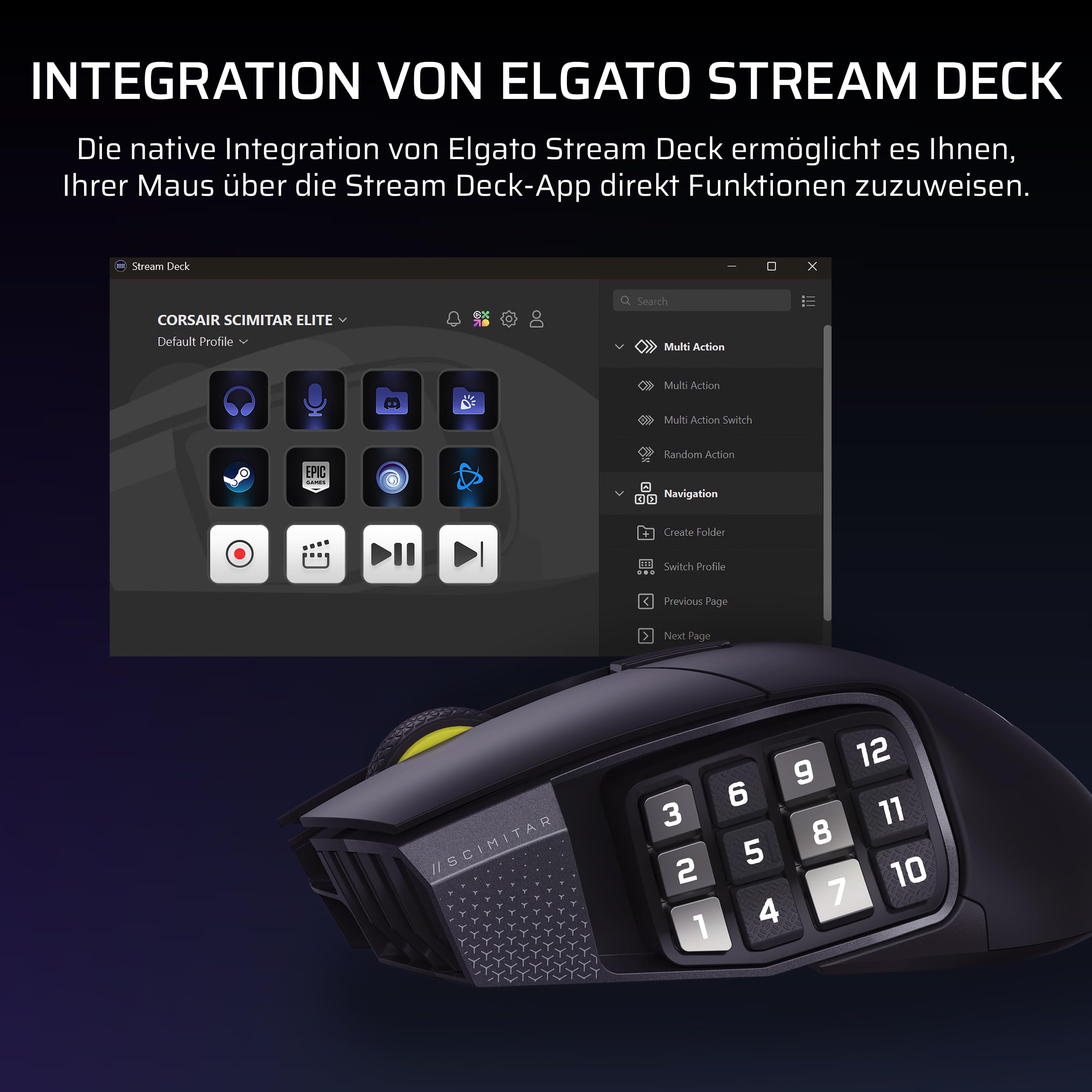 corsair-scimitar-elite-wireless-se-mmo-gaming-maus-33k-dpi-16-programmierbare-ta image 4