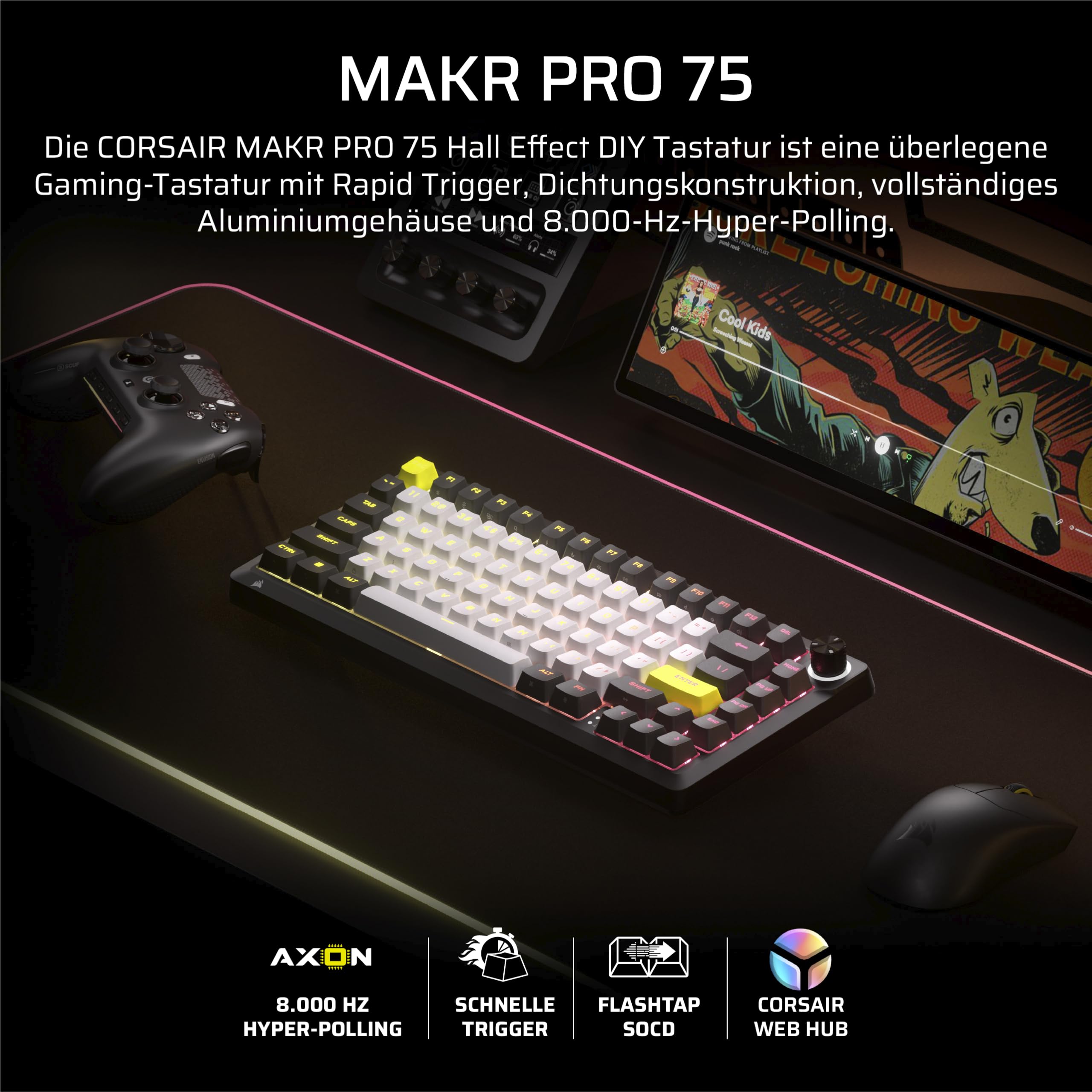 corsair-makr-pro-75-gaming-tastatur-75-hall-effect-mgx-hyperdrive-qwertz-de-8-00 image 2