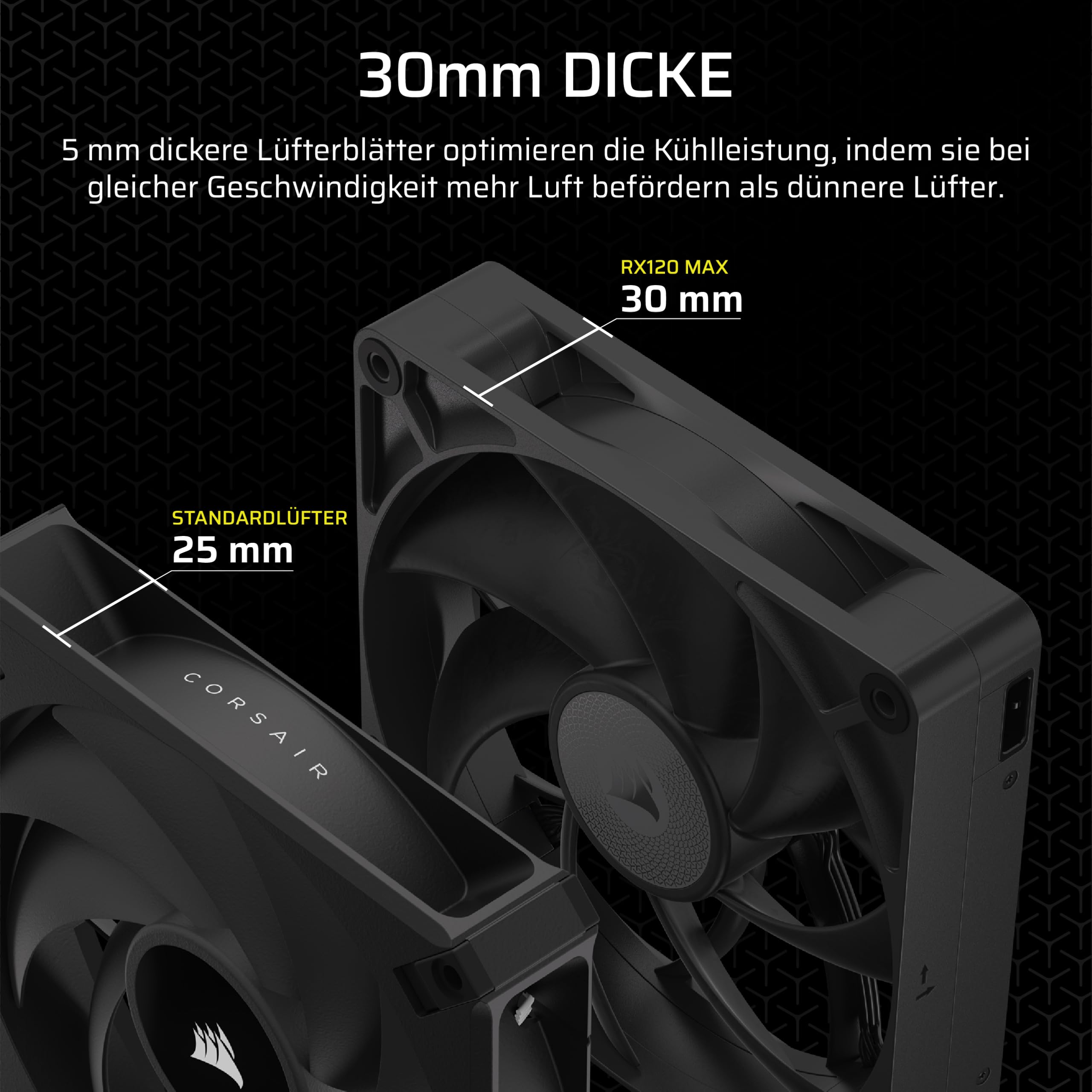 corsair-icue-link-rx120-max-120mm-pwm-l-fter-mit-system-hub-3er-pack-schwarz image 3