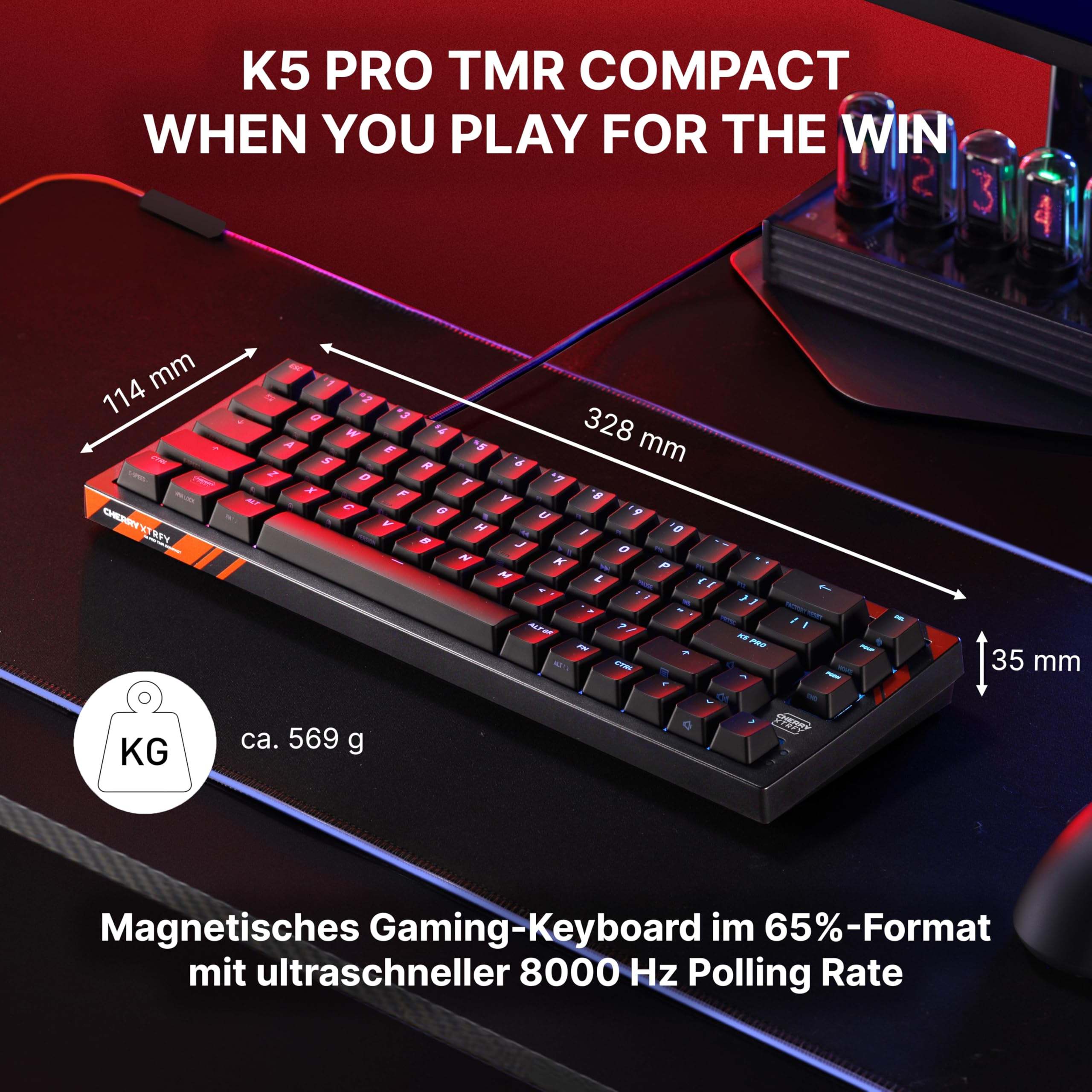 cherry-k5-pro-tmr-compact-gaming-tastatur-deutsch-qwertz-hot-swap-rapid-trigger- image 2
