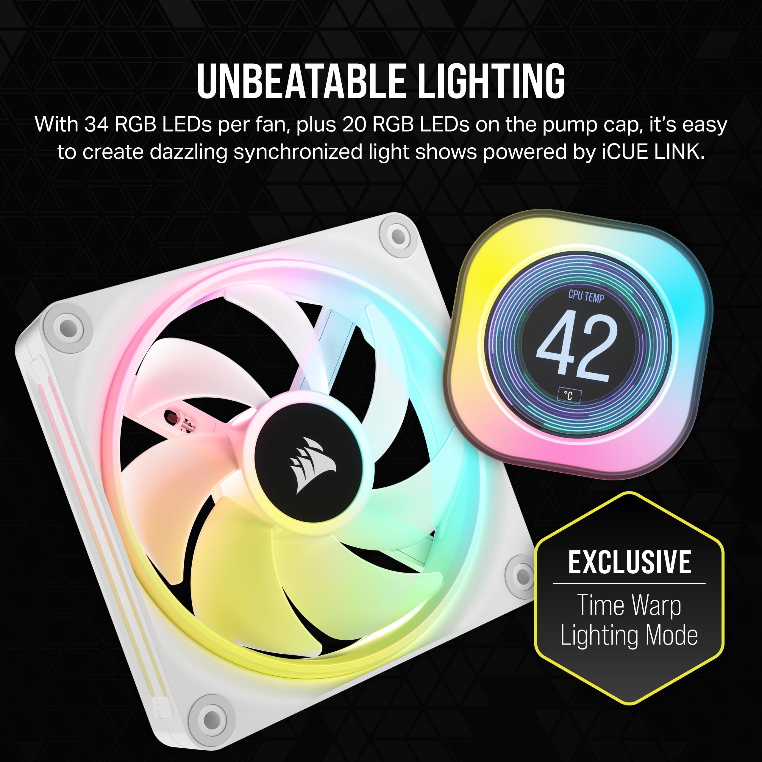 corsair-icue-link-h150i-lcd-360mm-aio-cpu-wasserk-hlung-wei-e-version-mit-2-1-ip image 5