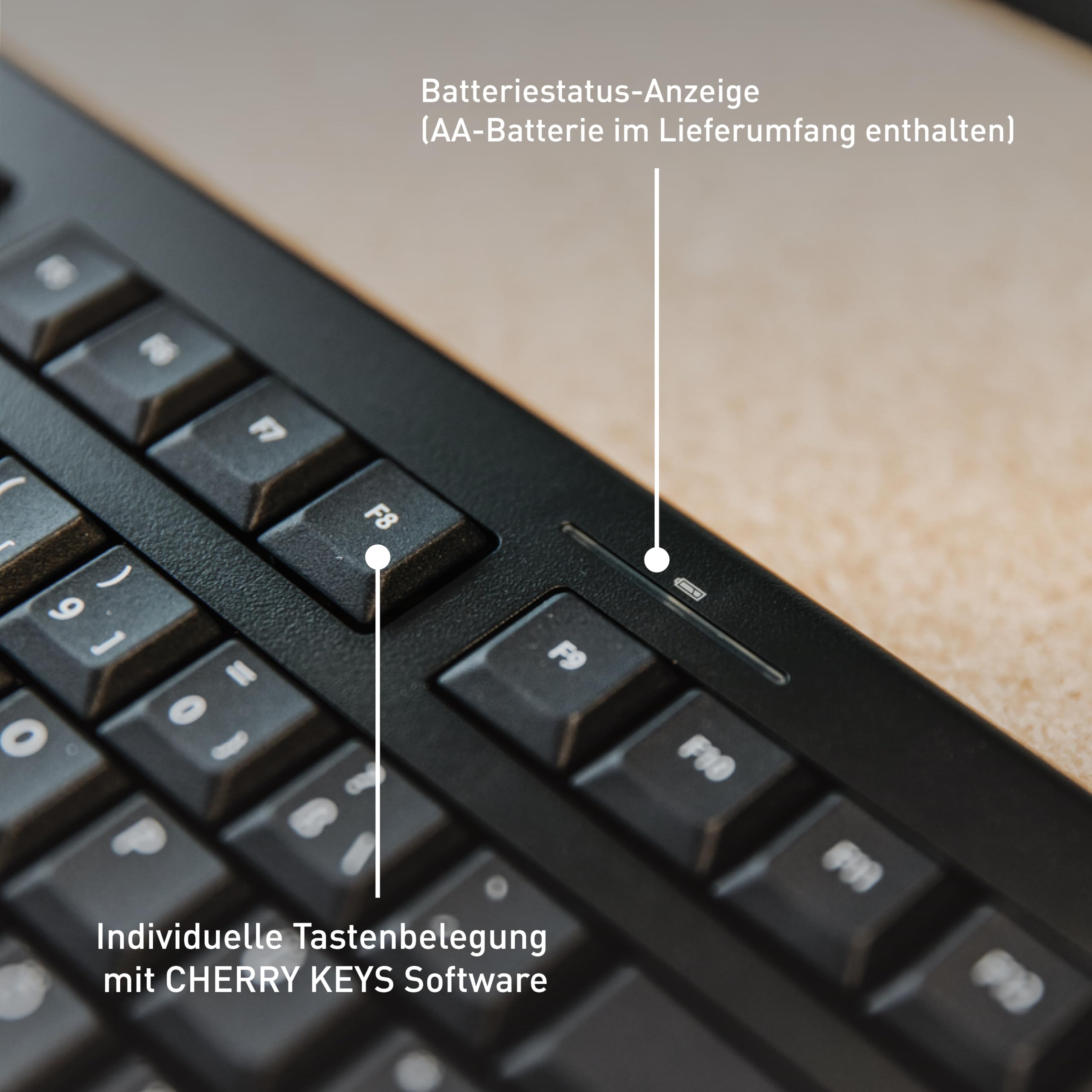 cherry-kw-3000-kabellose-office-tastatur-deutsch-qwertz-wei-grau image 5