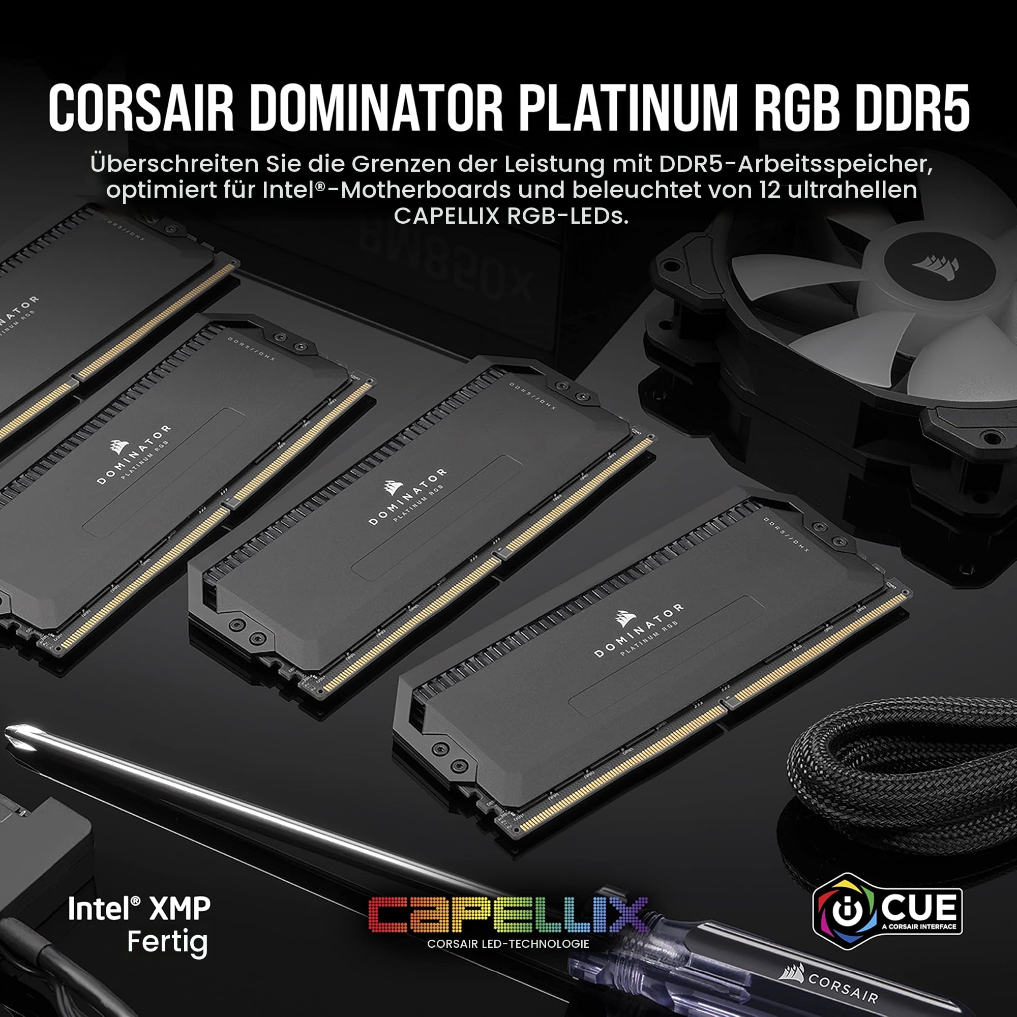 corsair-dominator-platinum-rgb-ddr5-ram-64gb-2x32gb-5600mhz-schwarz image 2