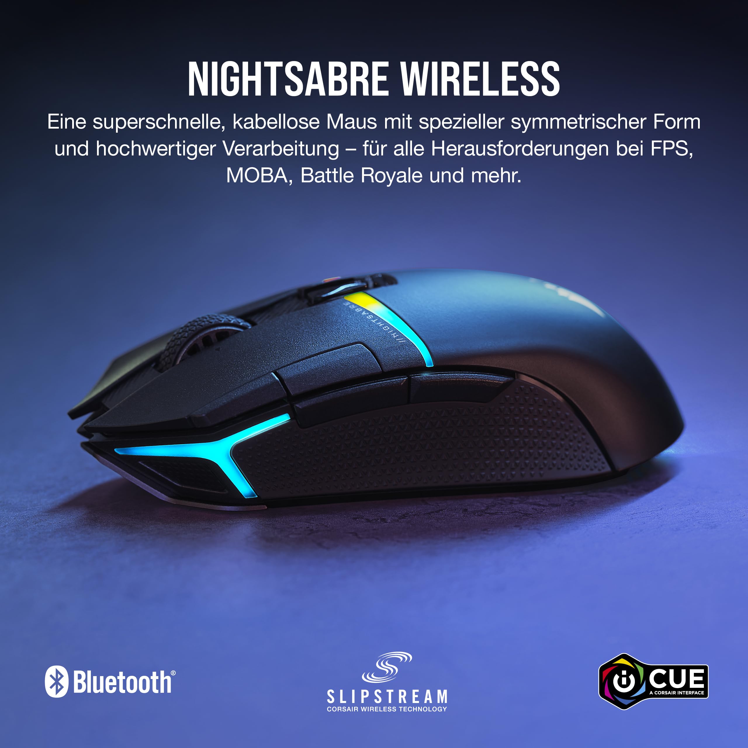corsair-nightsabre-rgb-wireless-gaming-maus-26-000-dpi-11-tasten-100h-akku-schwa image 2