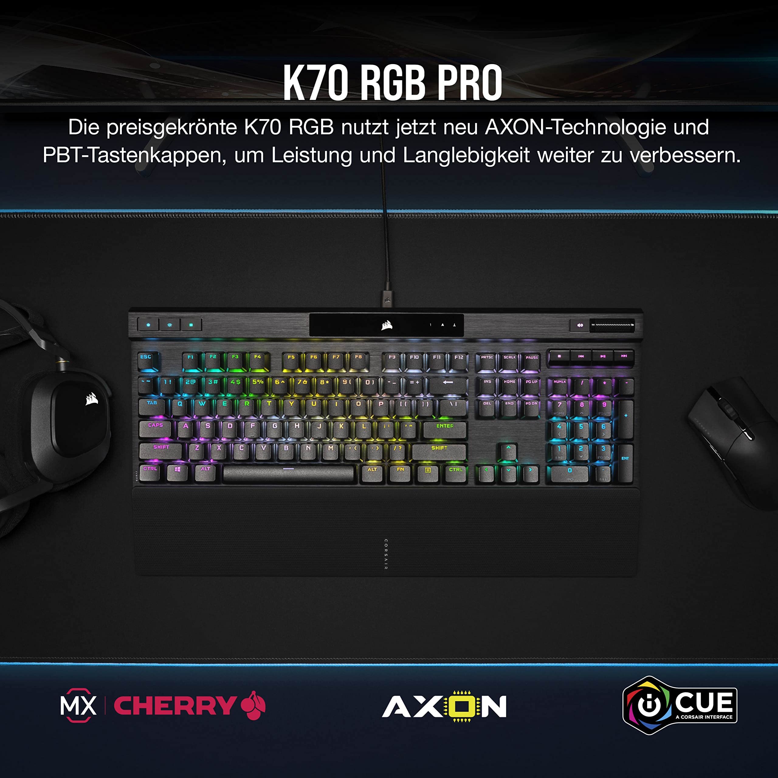 corsair-k70-rgb-pro-mechanische-gaming-tastatur-cherry-mx-red-pbt-double-shot-80 image 2