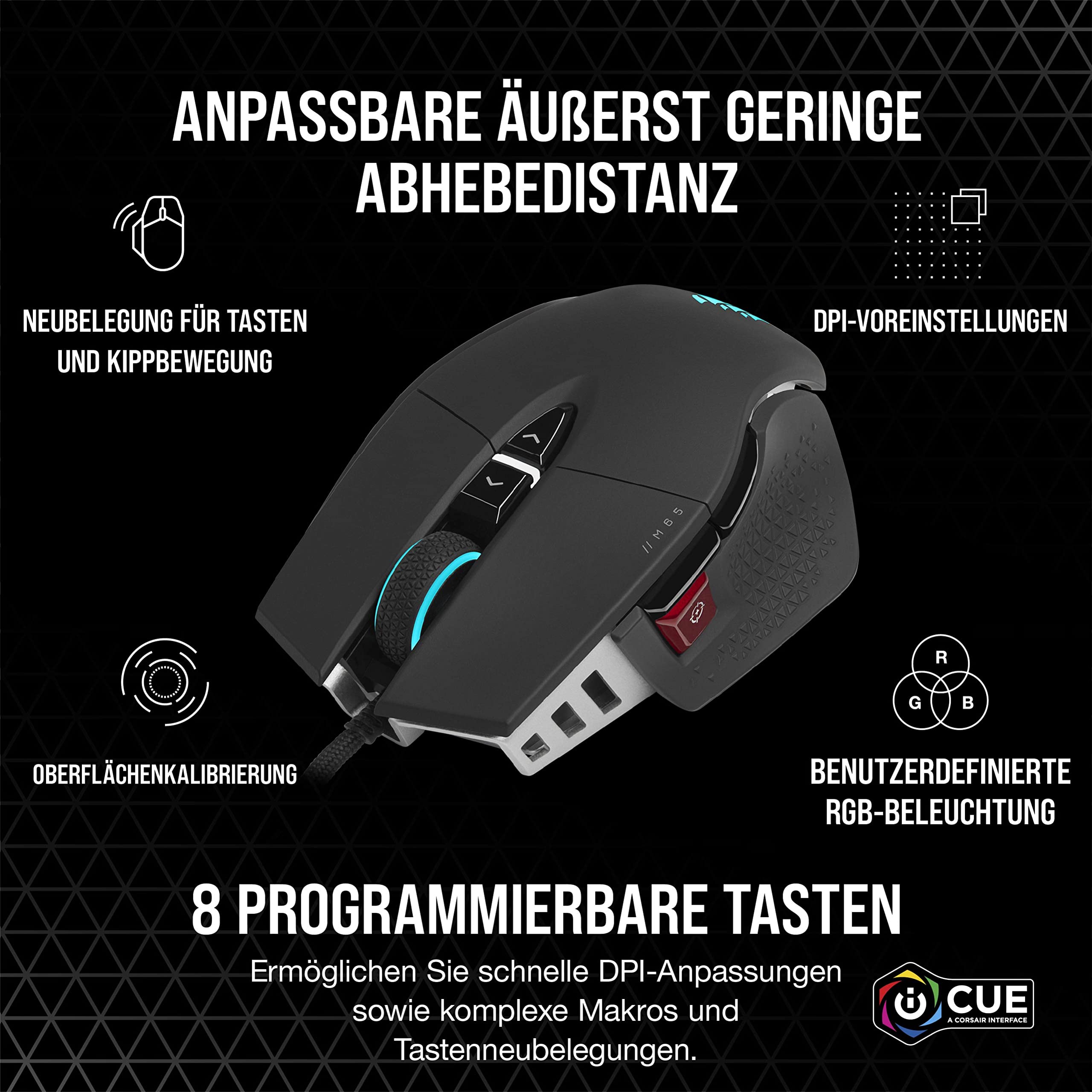 corsair-m65-rgb-ultra-wired-tunable-fps-gaming-maus-26-000-dpi-8-000-hz-hyper-po image 7