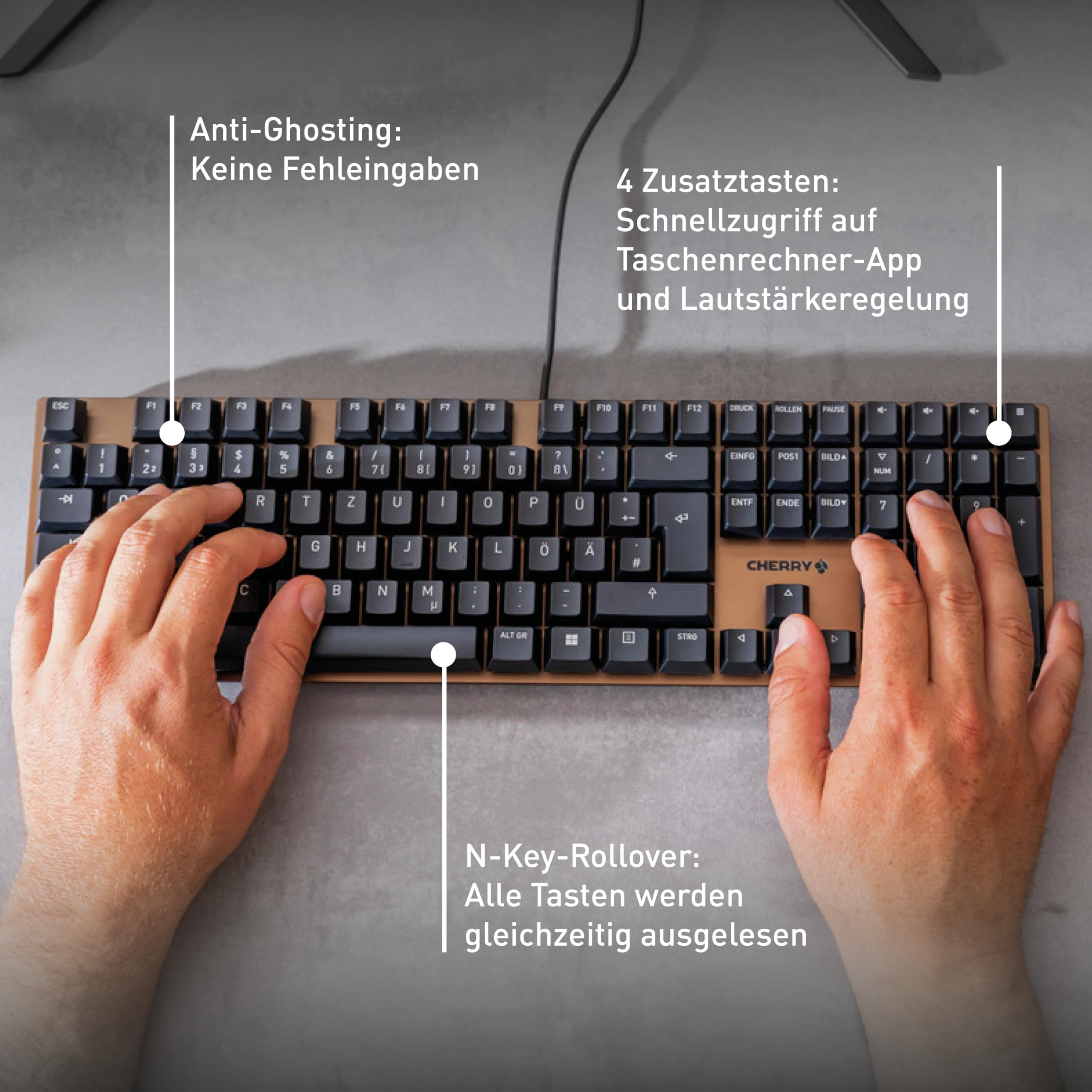 cherry-kc-200-mx-mechanische-tastatur-de-layout-qwertz-mx2a-silent-red-schwarz image 5