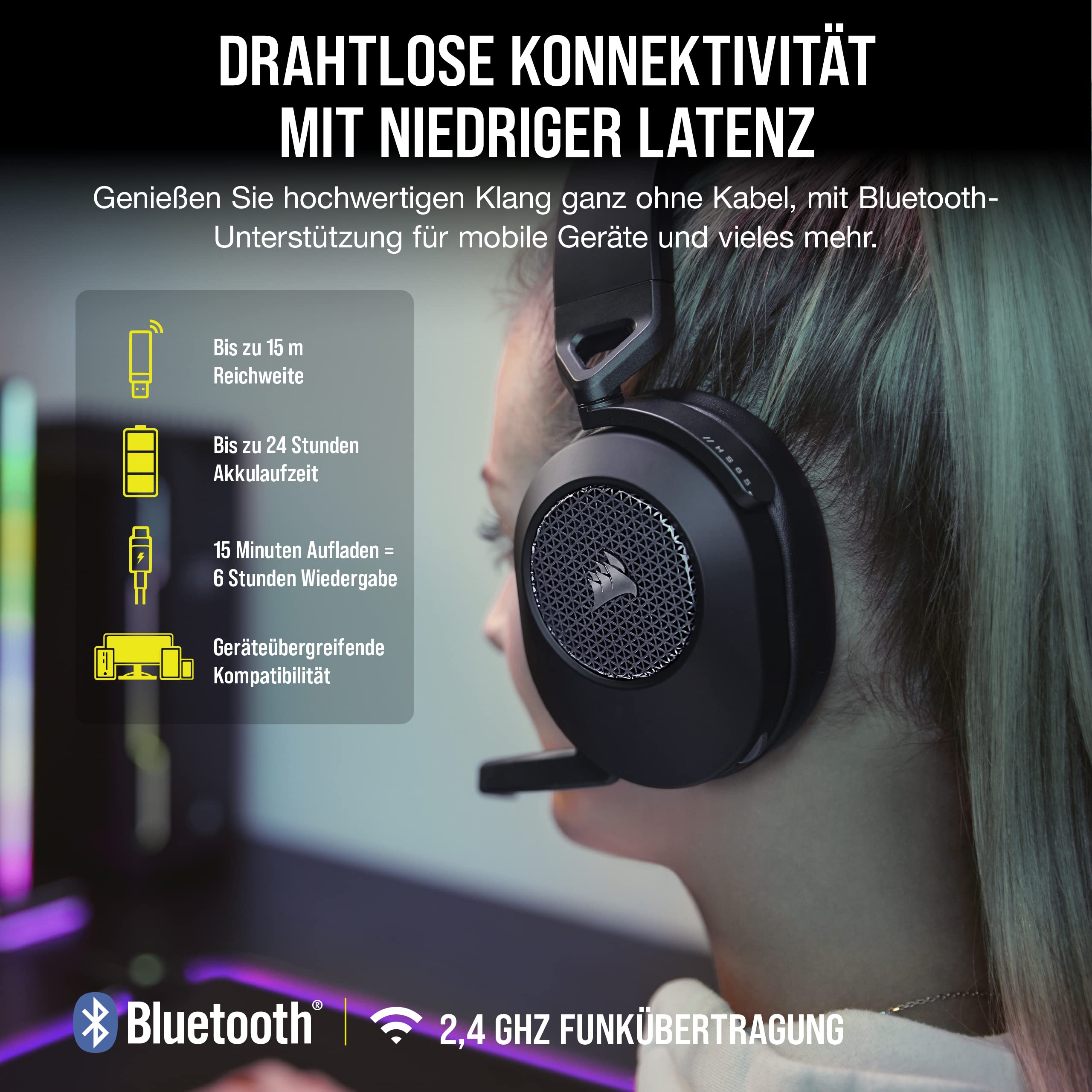 corsair-hs65-wireless-gaming-headset-carbon-2-4-ghz-wireless-oder-bluetooth-dolb image 2