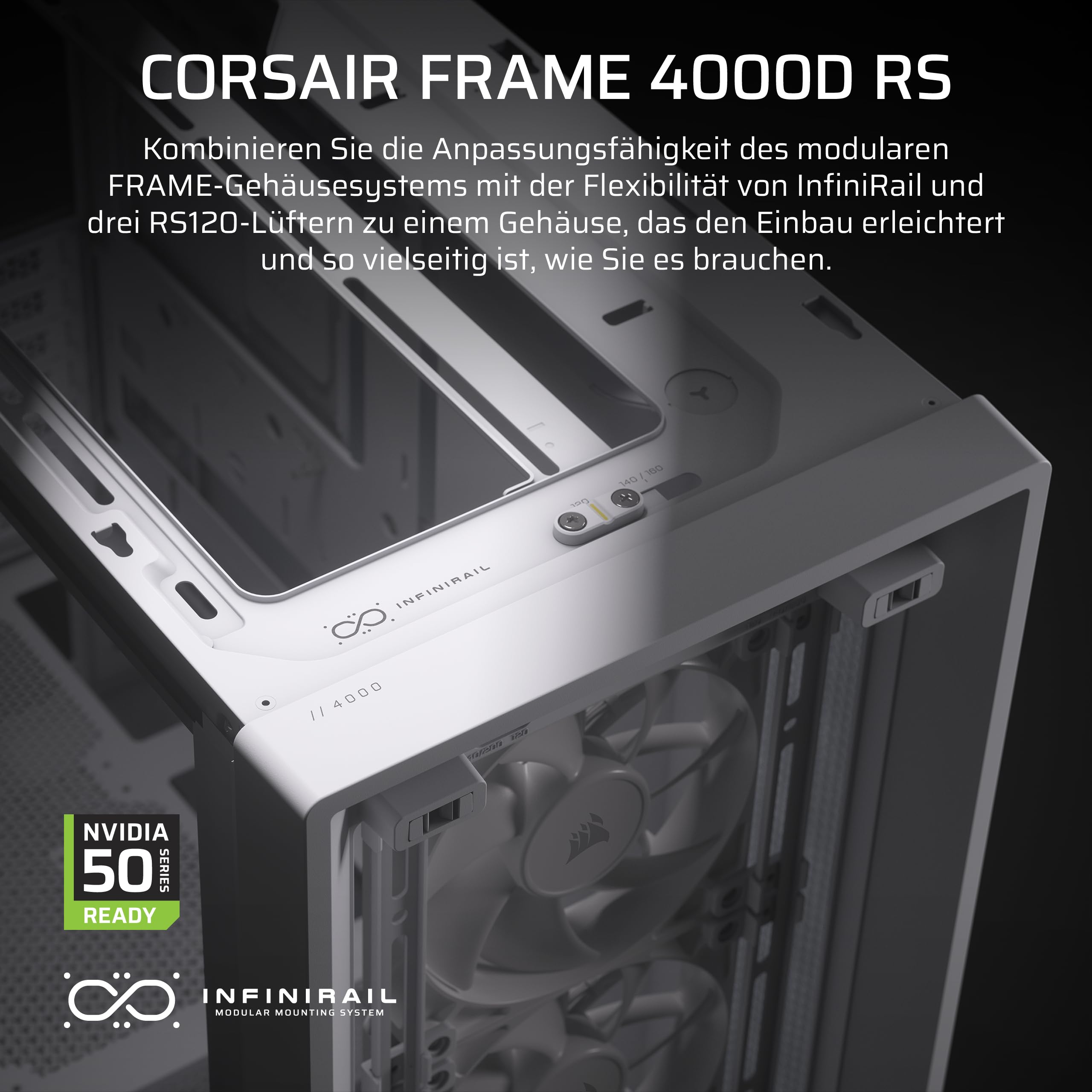corsair-frame-4000d-rs-modulares-mid-tower-geh-use-3x-rs-l-fter-infinirail-wei image 2
