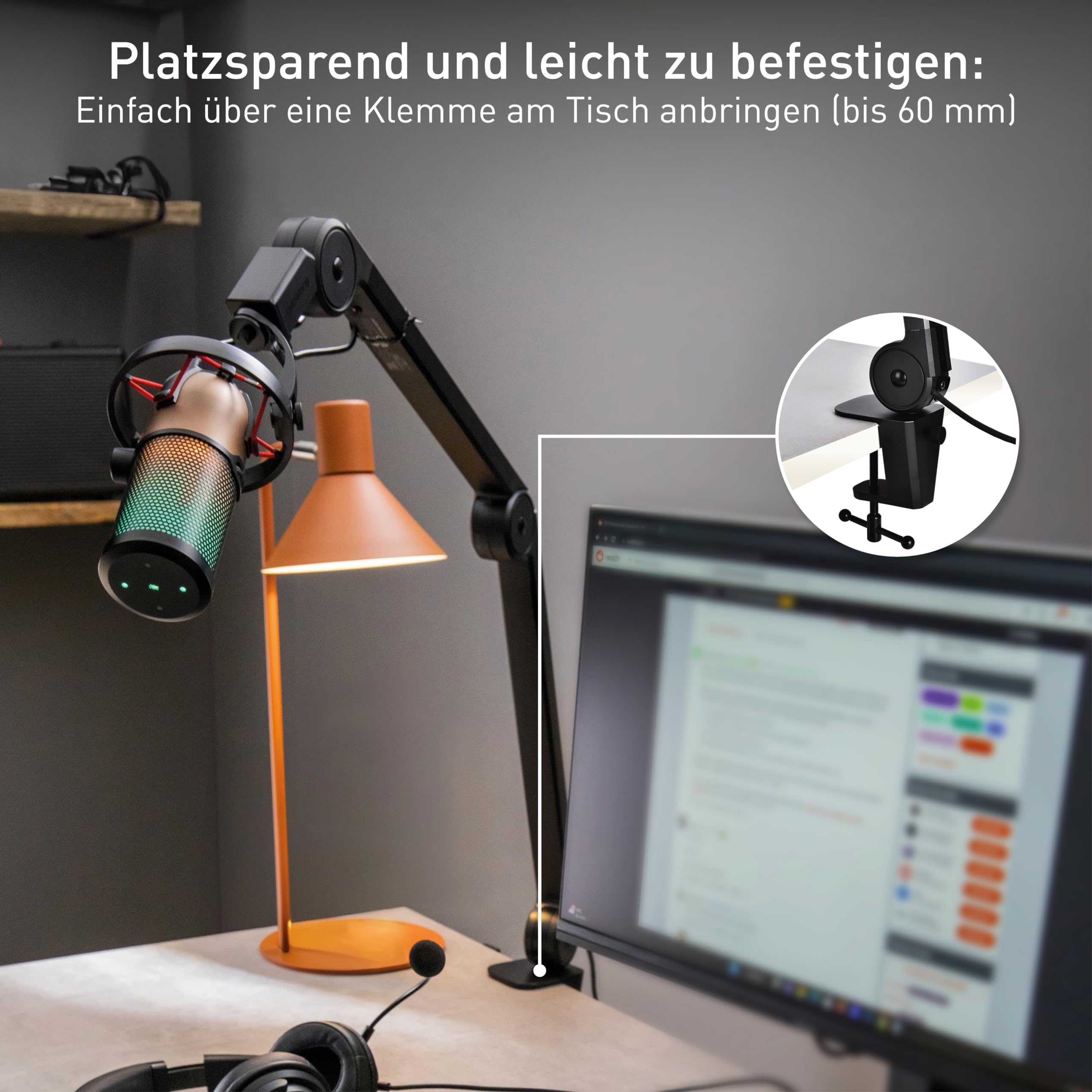 cherry-ma-6-0-uni-usb-mikrofonarm-mit-usb-hub-metall-verstellbar-bis-800g-schwar image 5