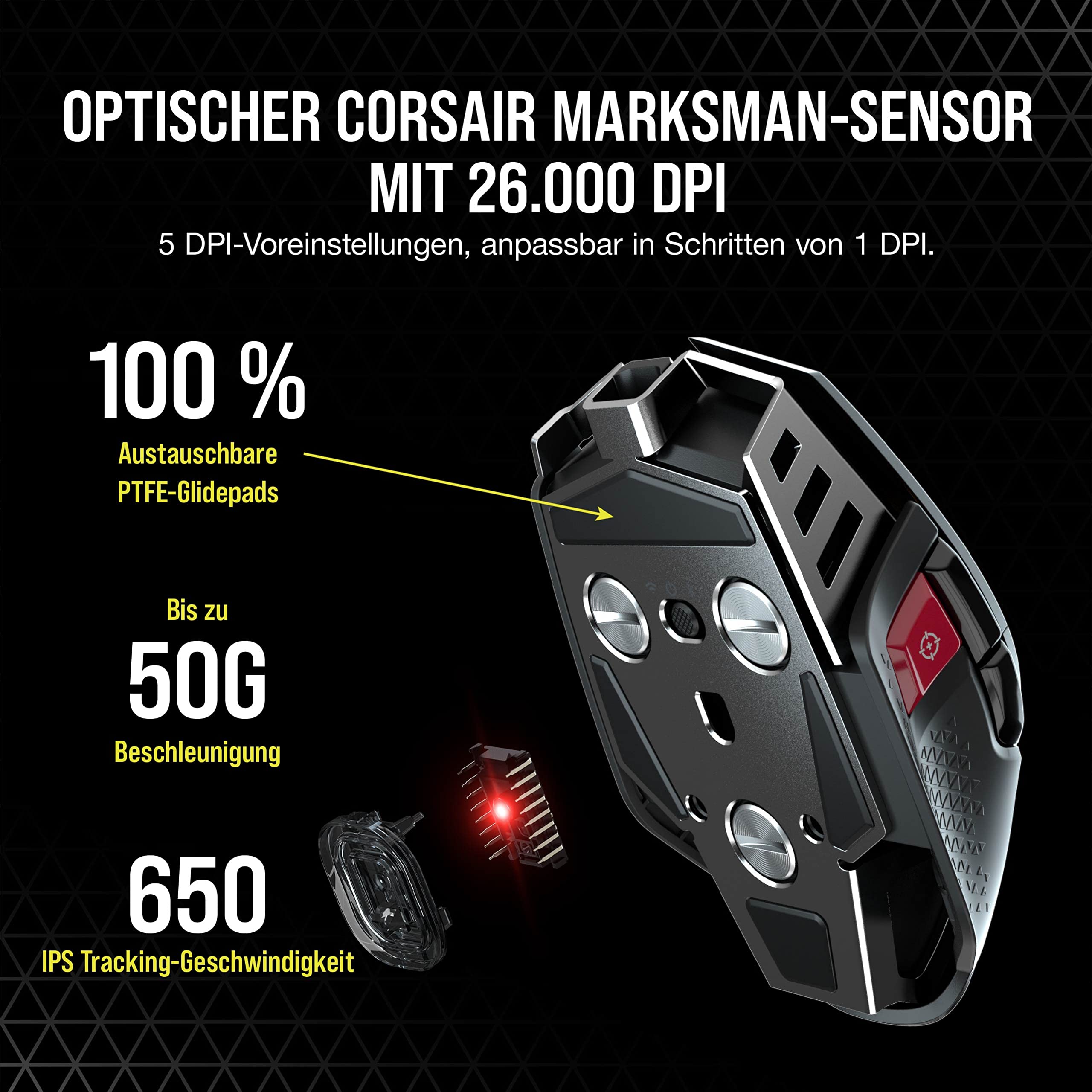 corsair-m65-rgb-ultra-wireless-kabellose-fps-gaming-maus-mit-26-000-dpi-sub-1ms- image 4