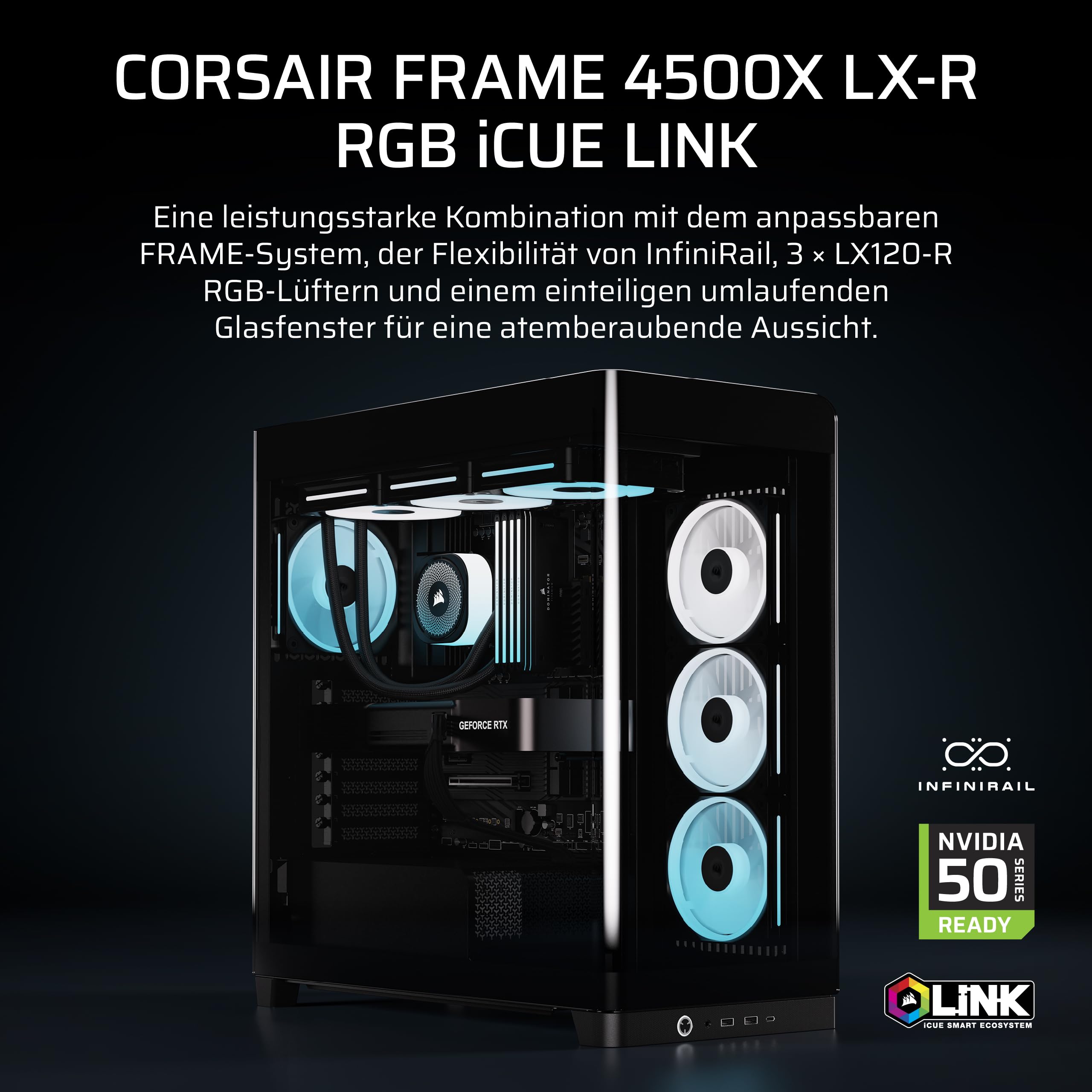 corsair-frame-4500x-lx-r-rgb-link-panoramaglas-mid-tower-pc-geh-use-infinirail-l image 2