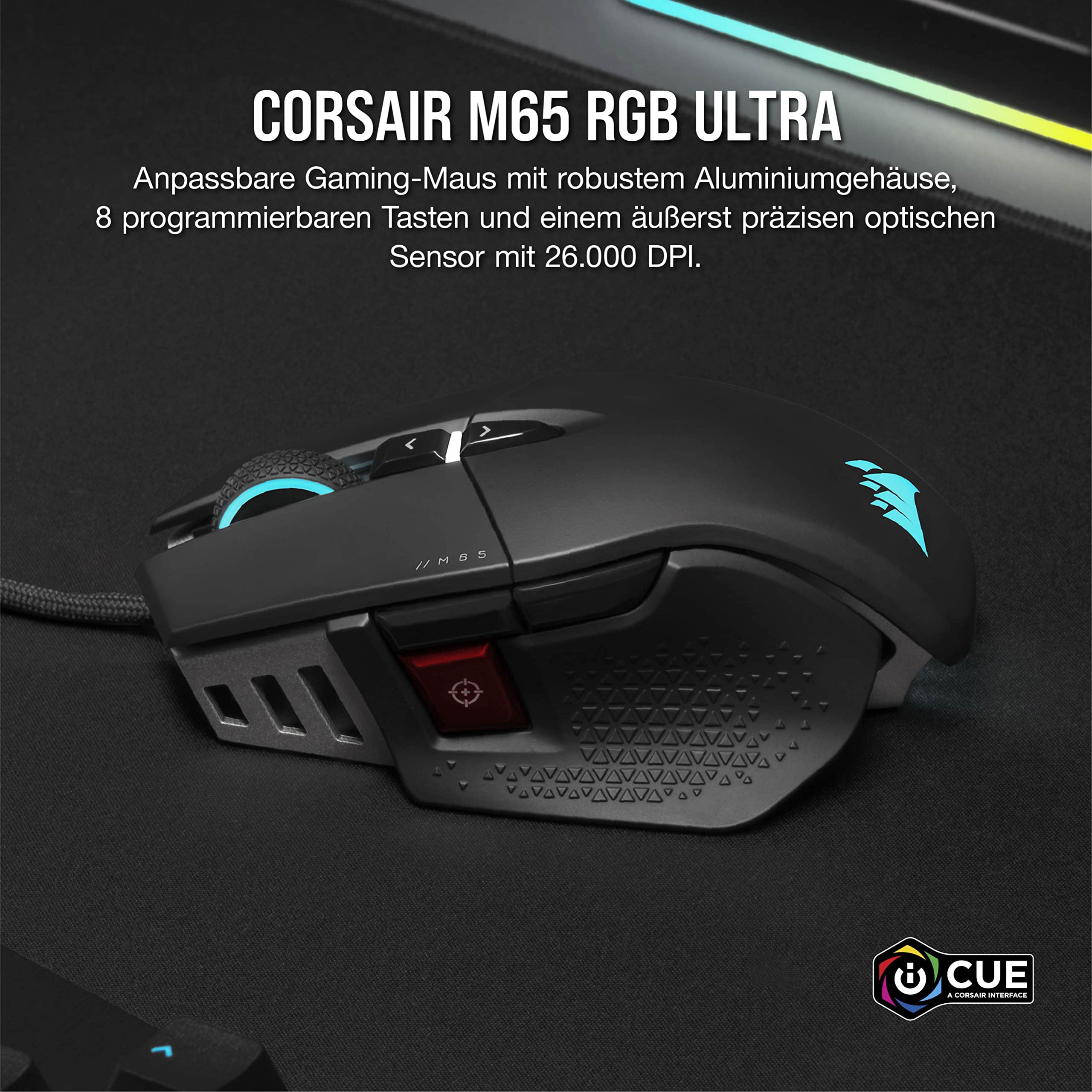 corsair-m65-rgb-ultra-wired-tunable-fps-gaming-maus-26-000-dpi-8-000-hz-hyper-po image 2