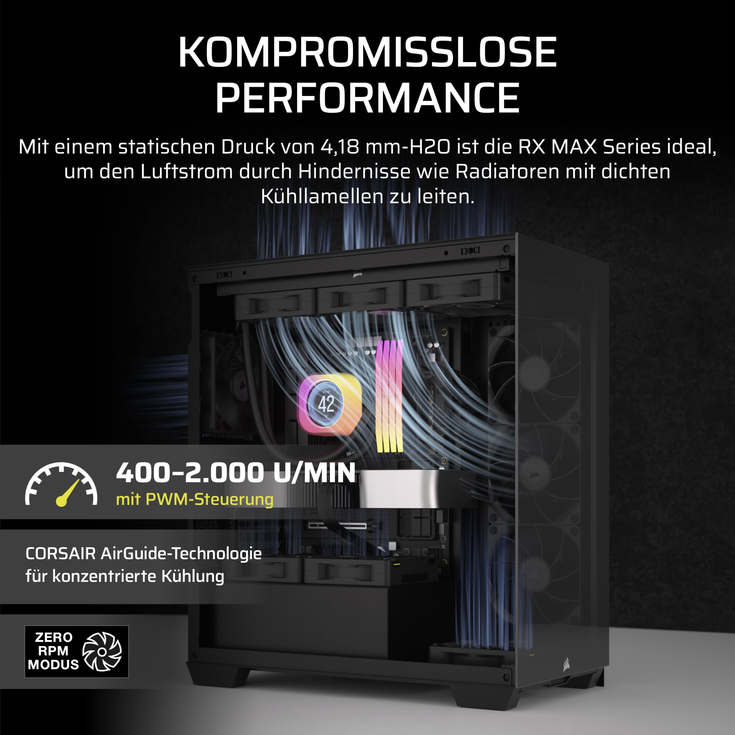 corsair-icue-link-rx120-max-120mm-pwm-l-fter-mit-system-hub-3er-pack-schwarz image 4