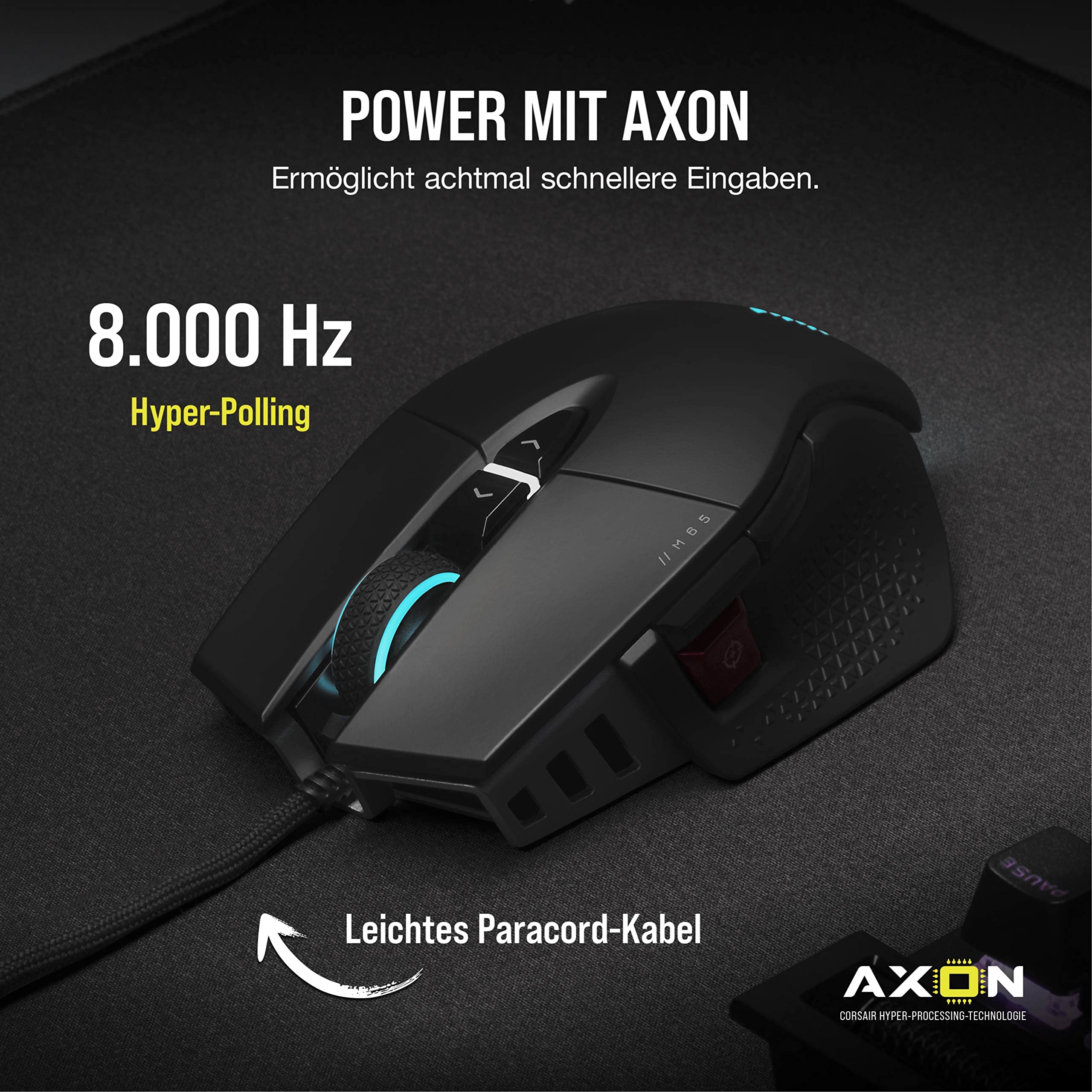 corsair-m65-rgb-ultra-wired-tunable-fps-gaming-maus-26-000-dpi-8-000-hz-hyper-po image 3