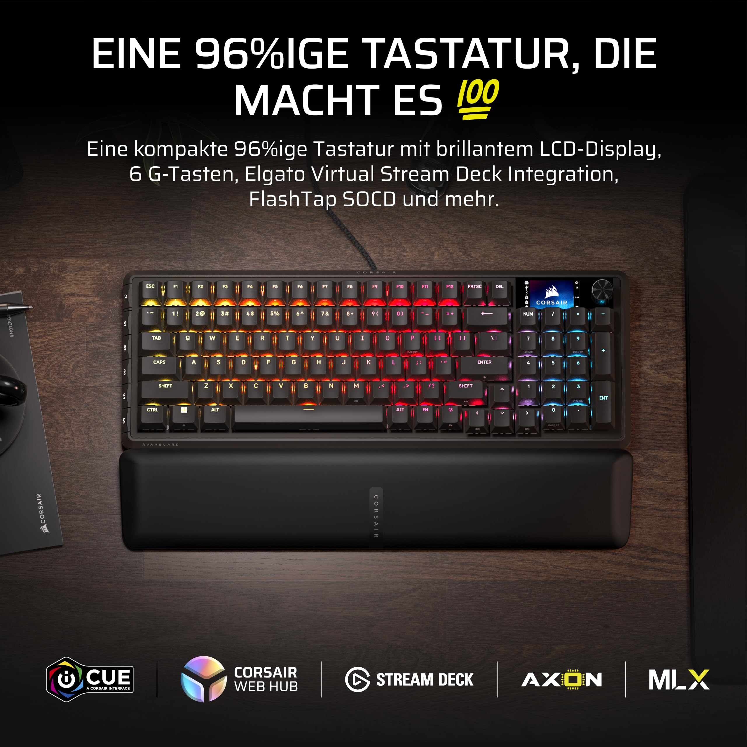 corsair-vanguard-96-kabelgebundene-mechanische-gaming-tastatur-qwertz-de-96-layo image 2