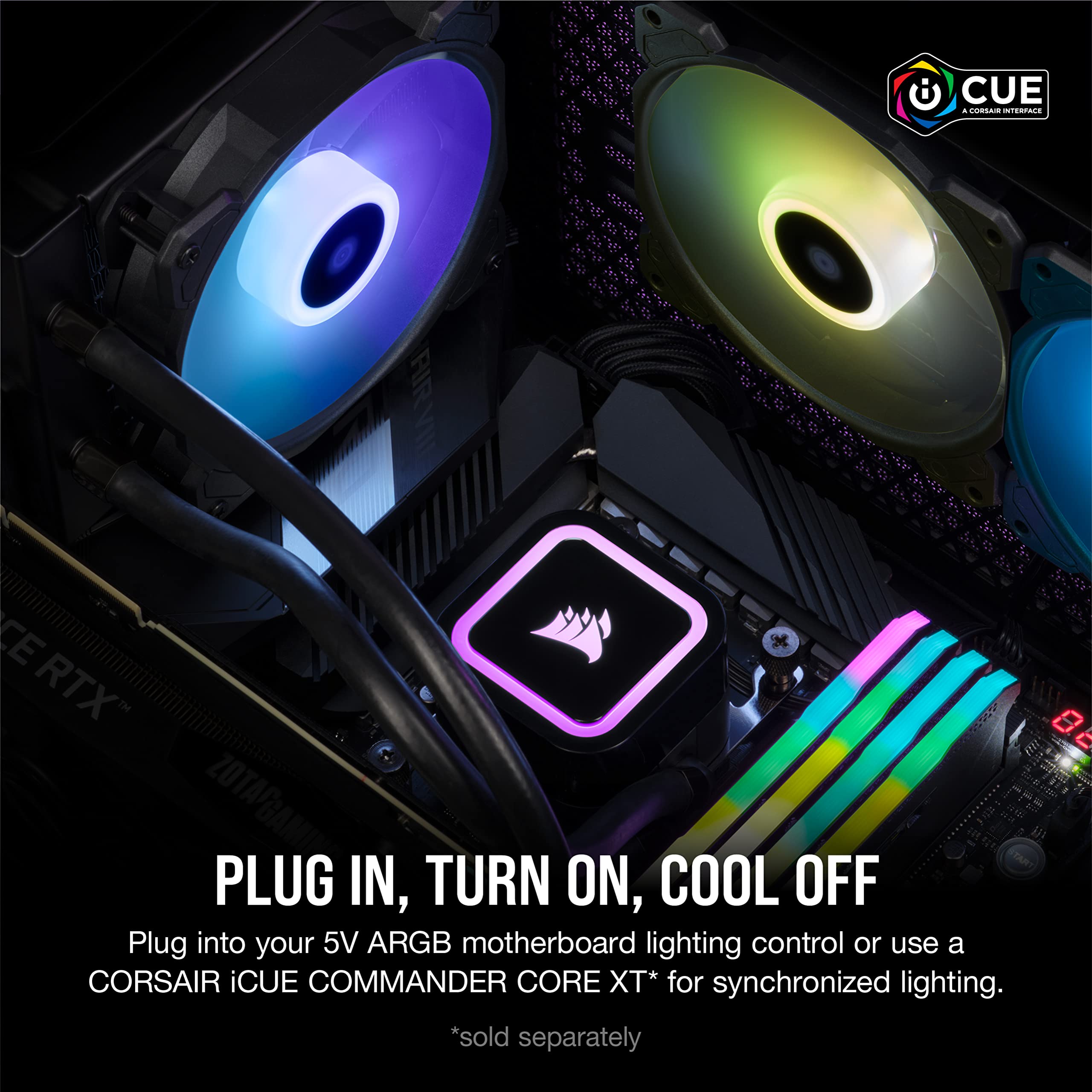 corsair-h60x-rgb-elite-fl-ssig-cpu-k-hler-mit-120-mm-radiator-und-sp120-rgb-elit image 4