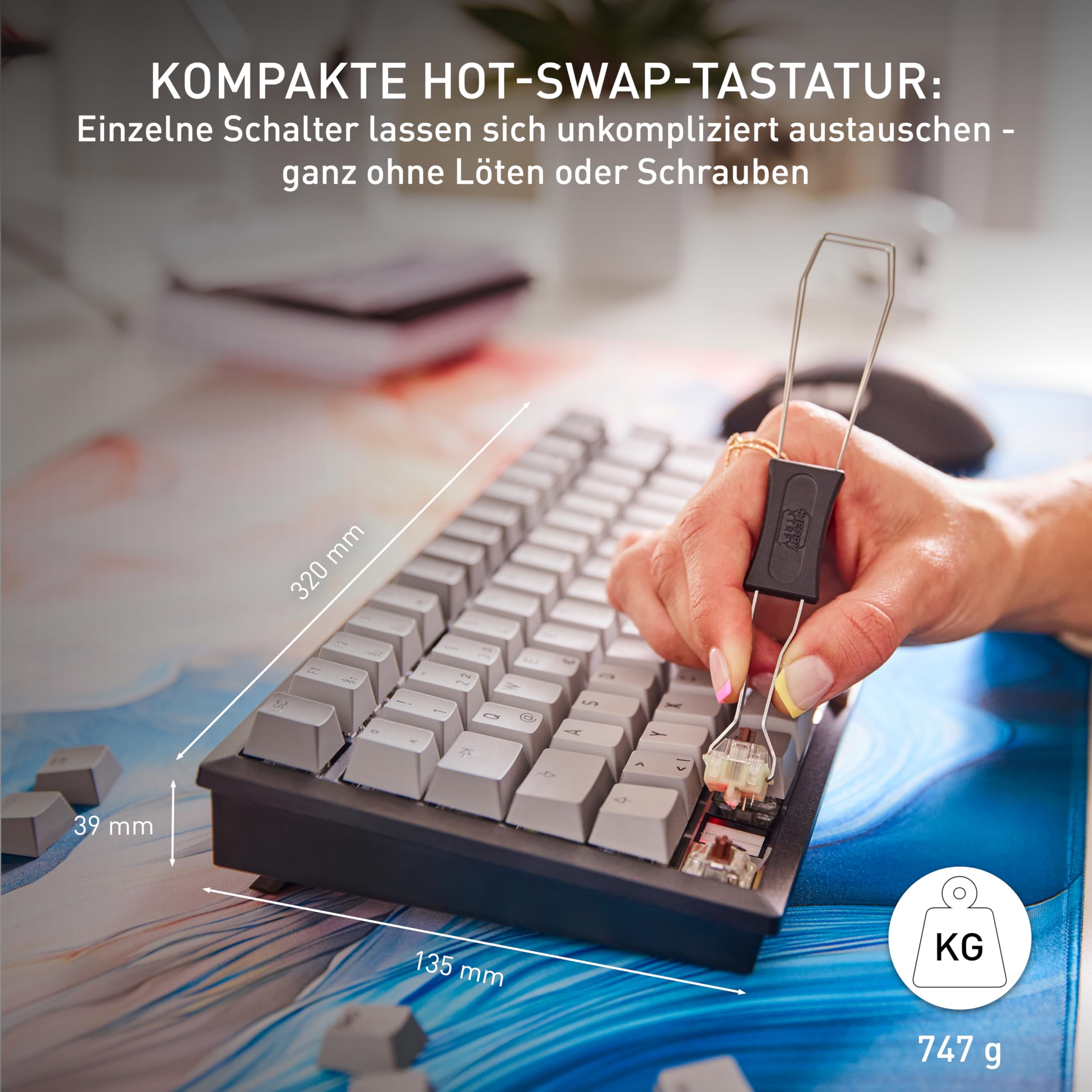 cherry-kw-300-mx-hot-swap-tastatur-kabellos-deutsch-qwertz-mx2a-brown-schwarz-mu image 2
