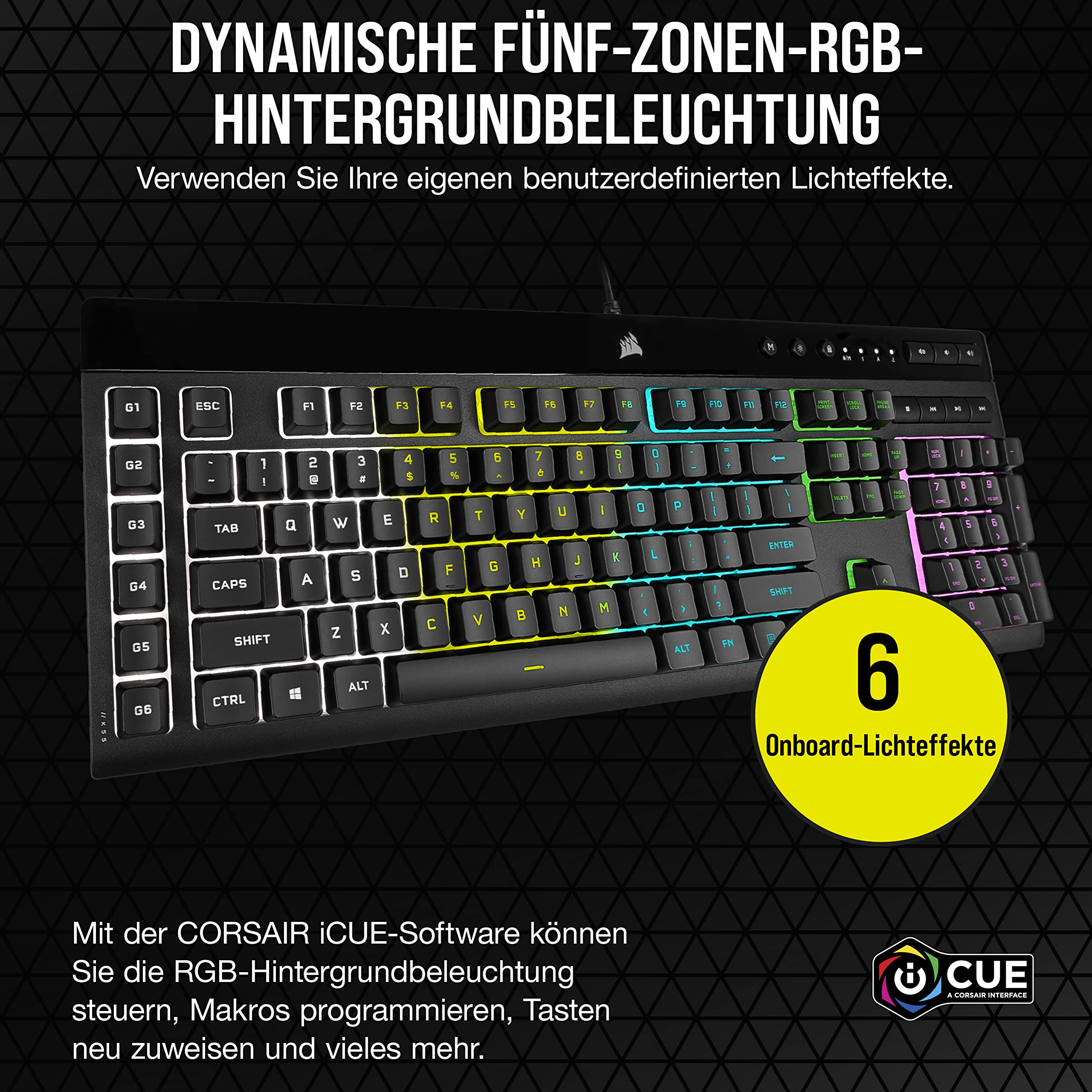 corsair-k55-rgb-pro-gaming-tastatur-deutsch-qwertz image 4