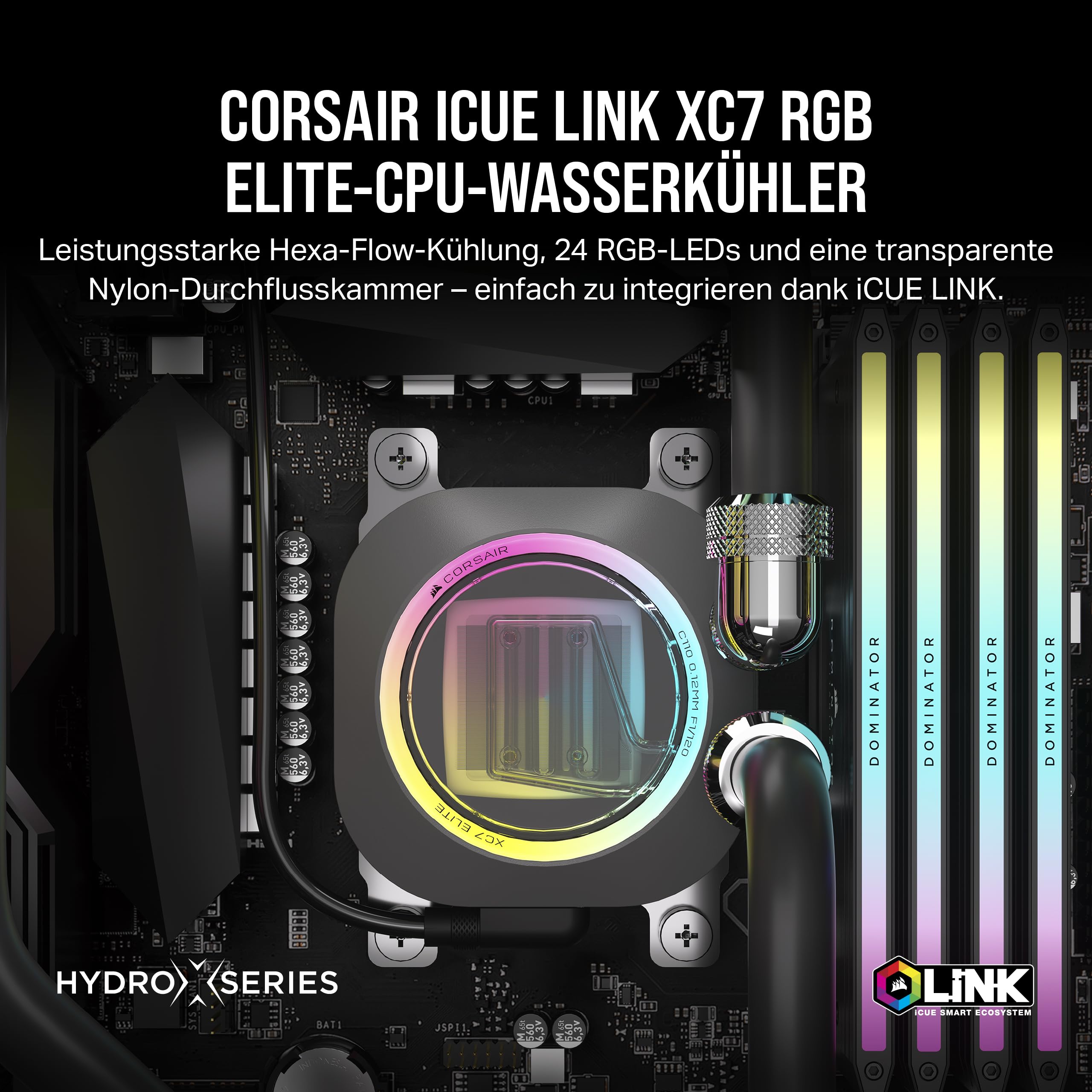 corsair-icue-link-xc7-rgb-elite-cpu-wasserk-hler-lga-1700-am5-stealth-grau image 2