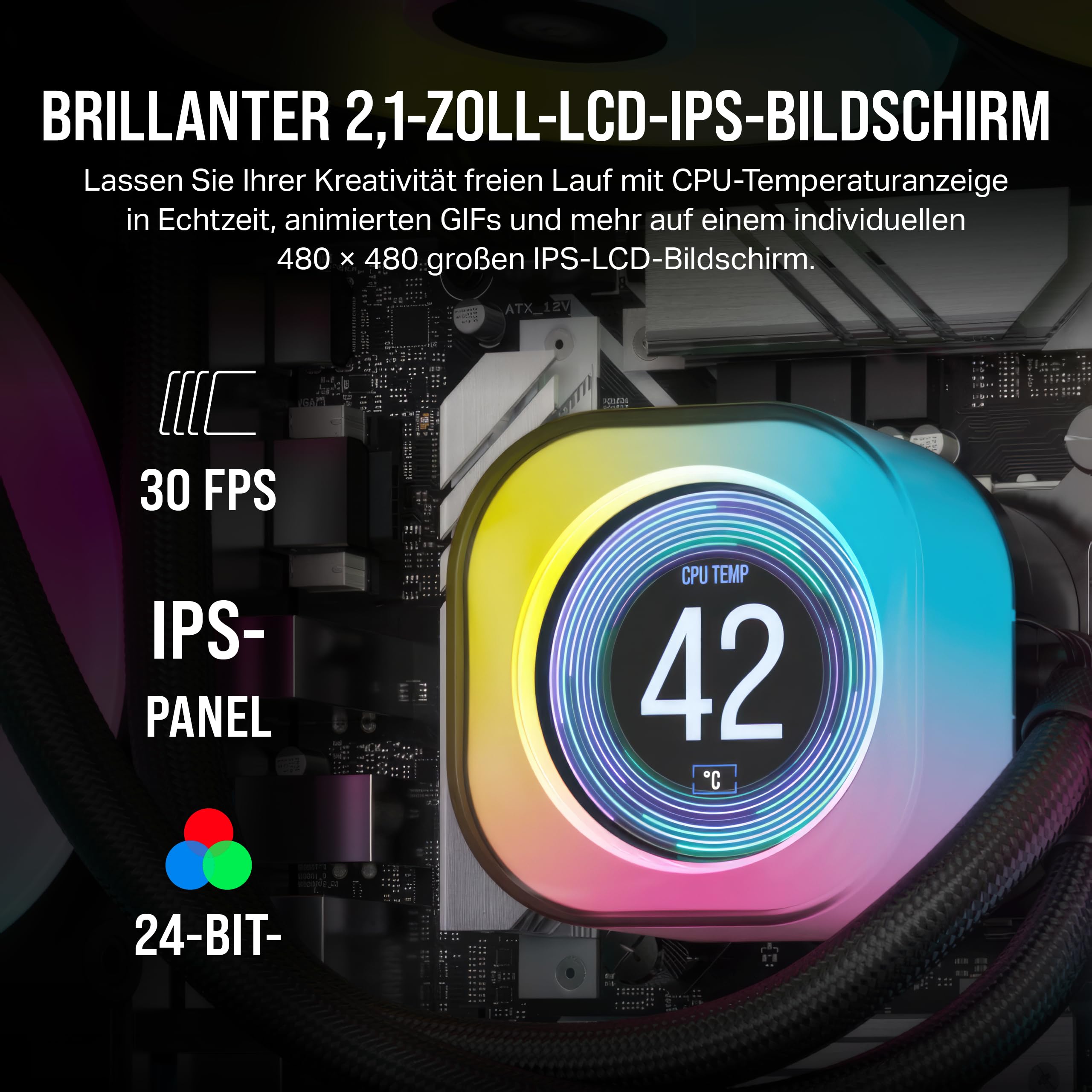 corsair-icue-link-aio-lcd-bildschirmmodul-2-1-zoll-ips-display-mit-rgb-ring image 4