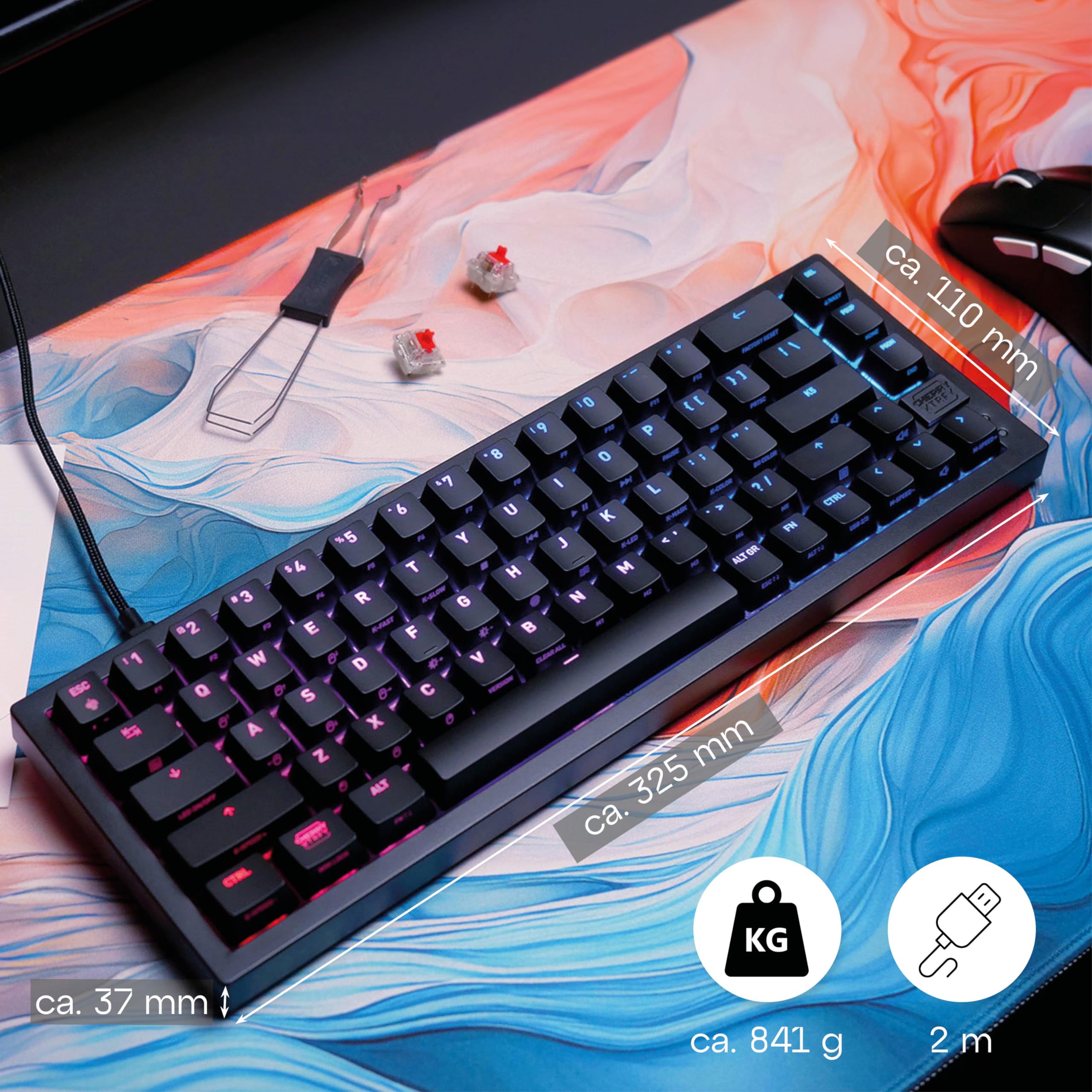 cherry-xtrfy-k5v2-compact-mechanische-gaming-tastatur-65-qwertz-hot-swap-cherry- image 2