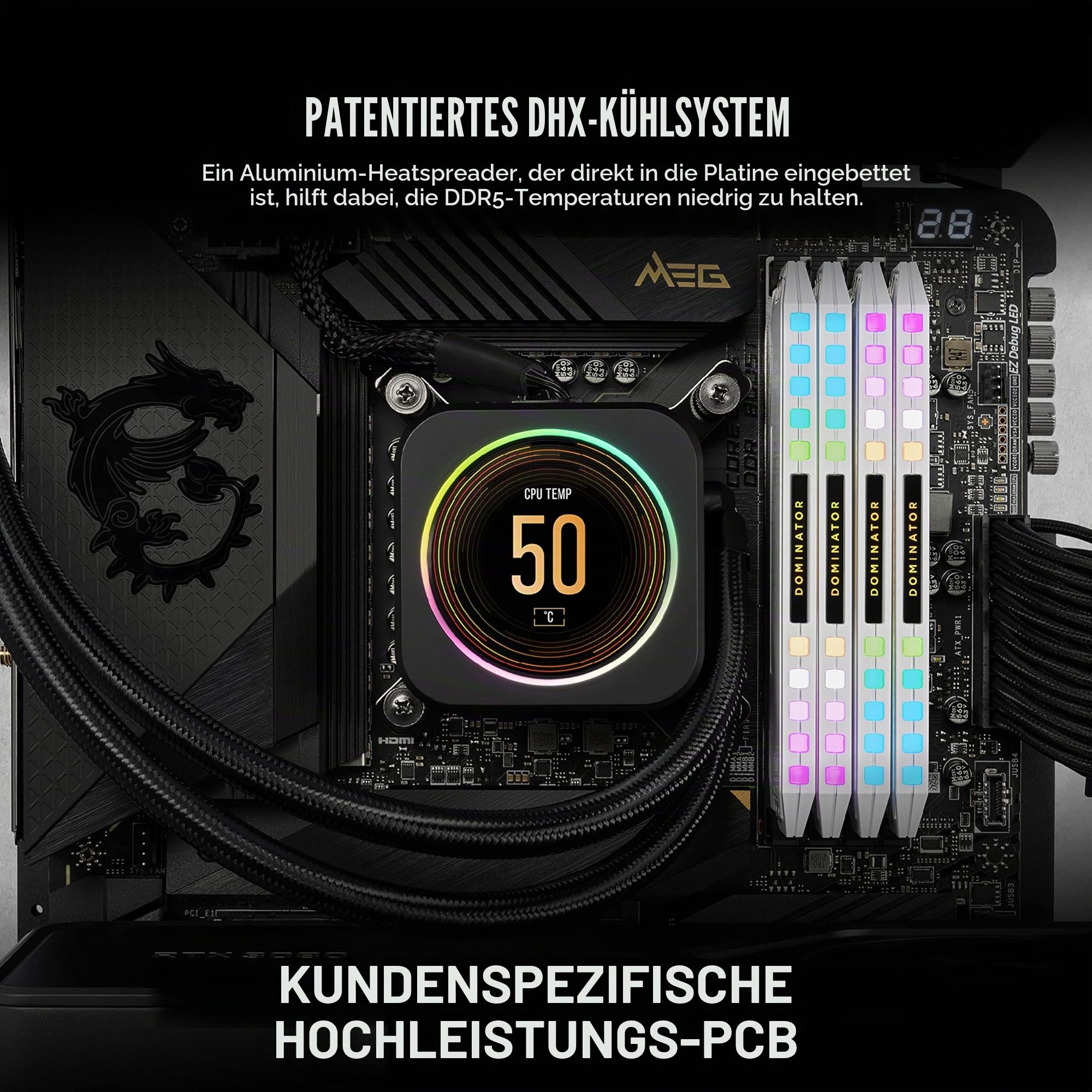corsair-dominator-platinum-rgb-ddr5-ram-64gb-2x32gb-5600mhz-cl40-wei image 5
