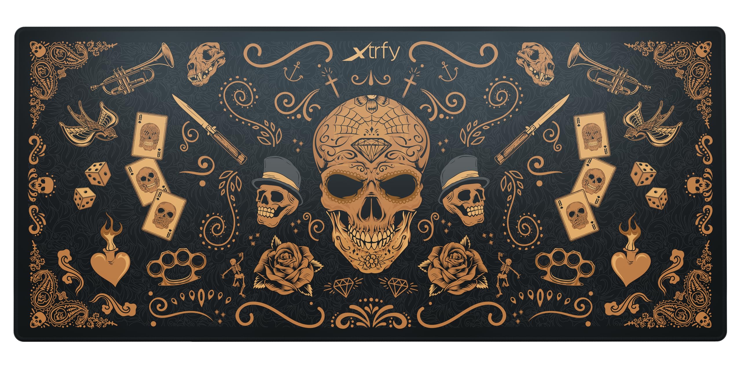 cherry-xtrfy-gp5-xl-gaming-mauspad-aus-stoff-920-x-400-x-3-mm-calavera-edition image 1