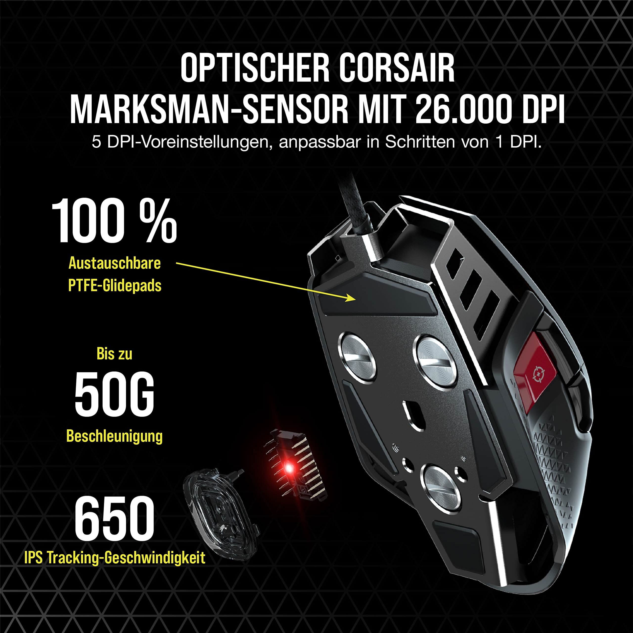corsair-m65-rgb-ultra-wired-tunable-fps-gaming-maus-26-000-dpi-8-000-hz-hyper-po image 4