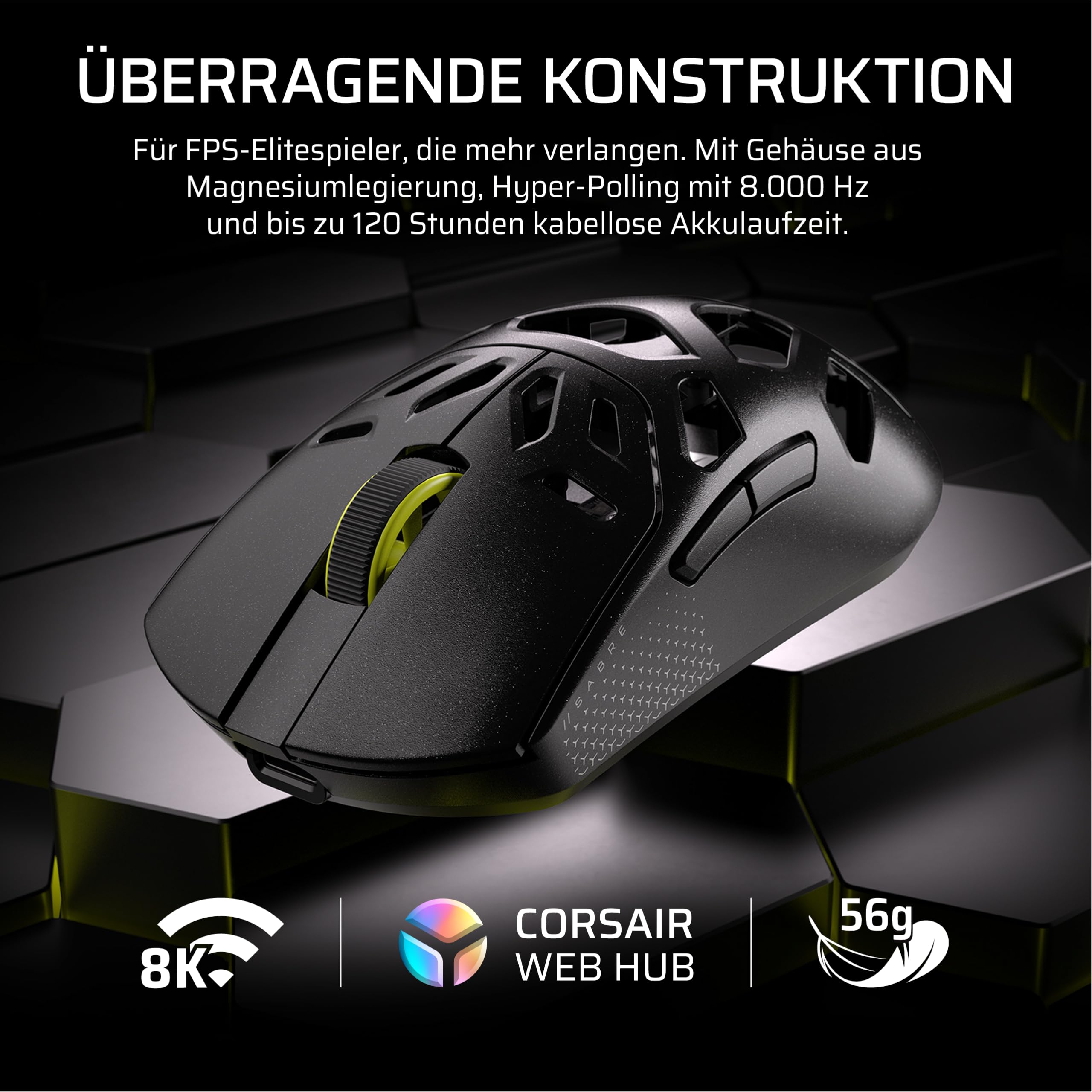 corsair-sabre-v2-pro-mg-kabellose-gaming-maus-33-000-dpi-8-000-hz-magnesium-schw image 2