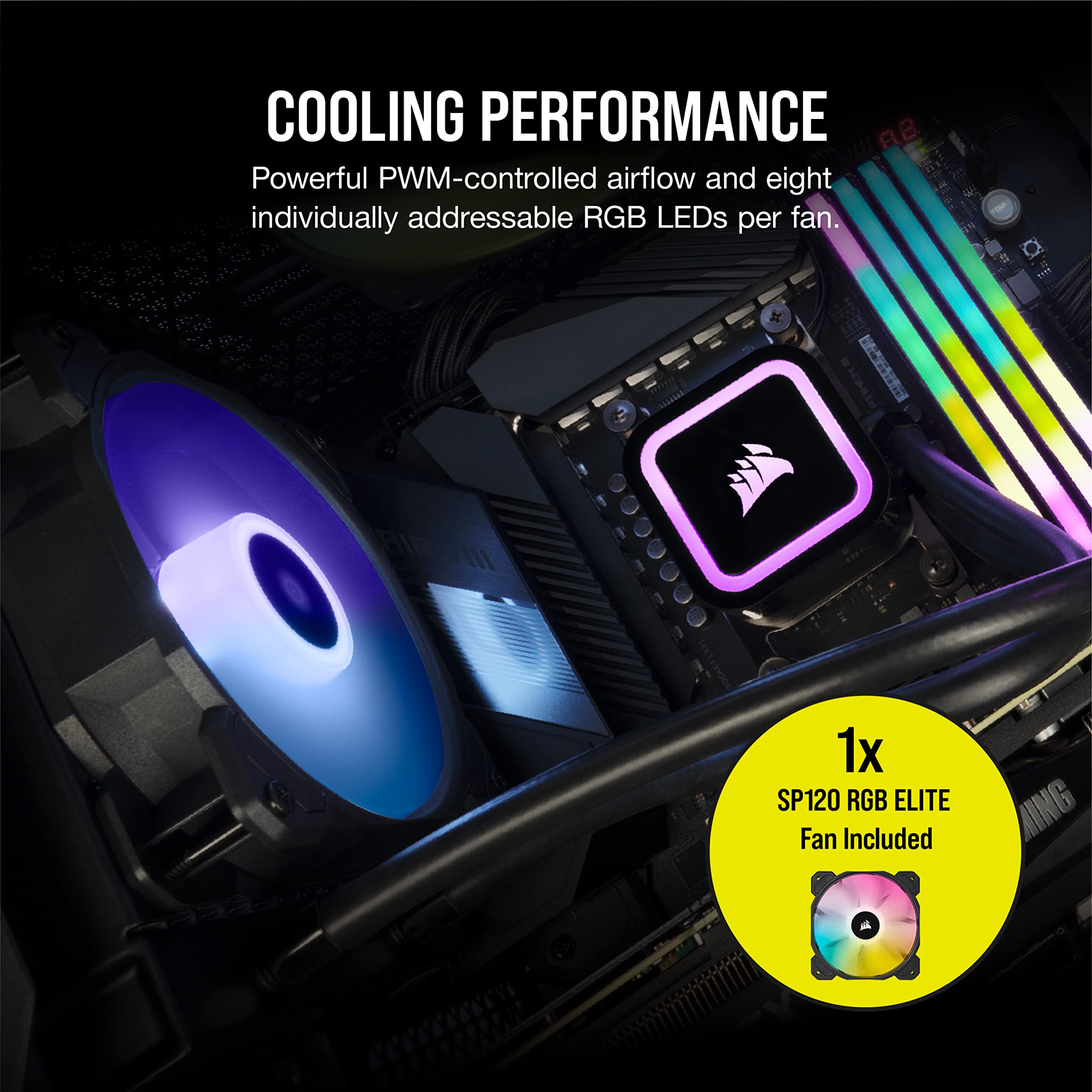 corsair-h60x-rgb-elite-fl-ssig-cpu-k-hler-mit-120-mm-radiator-und-sp120-rgb-elit image 5