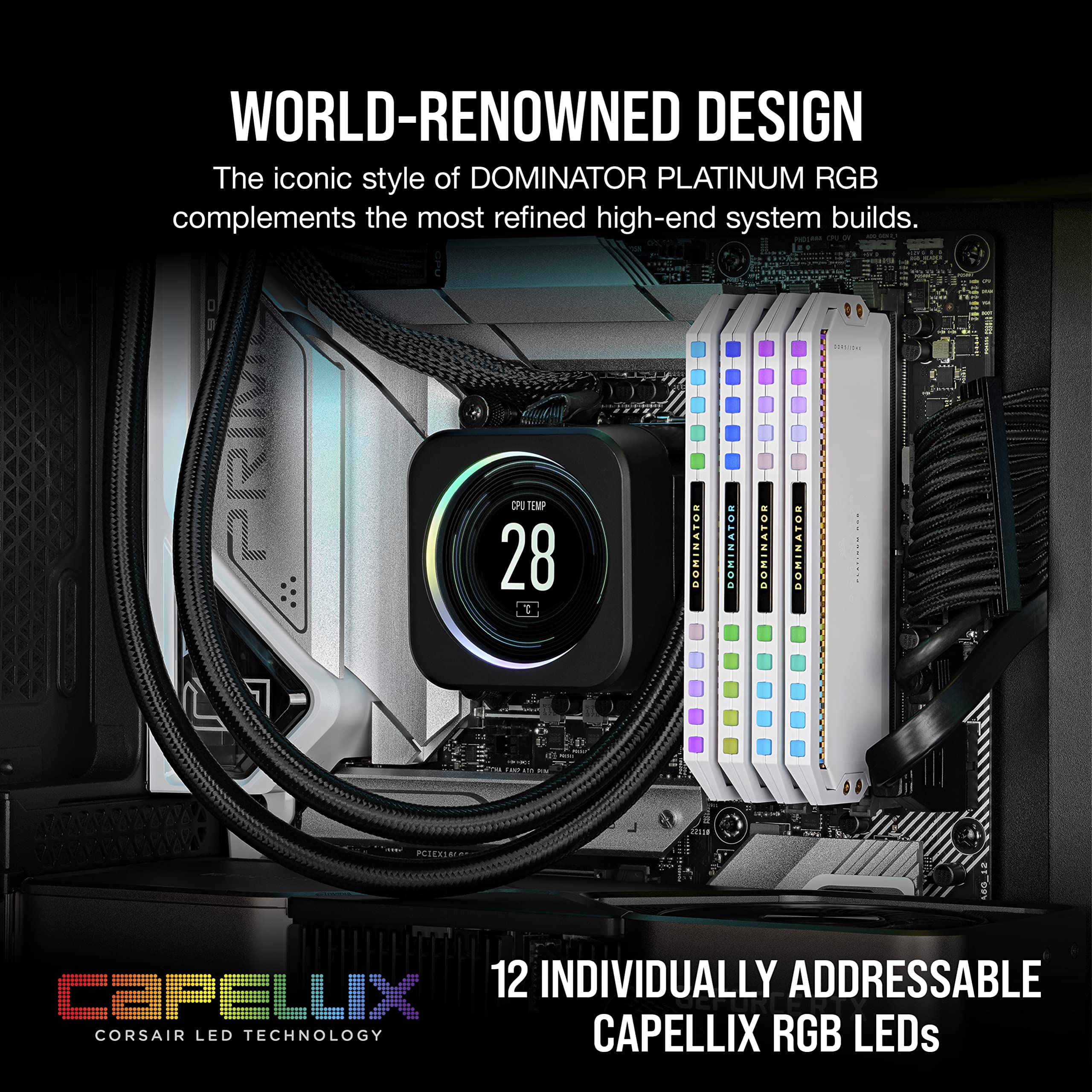 corsair-dominator-platinum-rgb-ddr5-ram-32gb-2x16gb-5200mhz-cl40-wei image 4