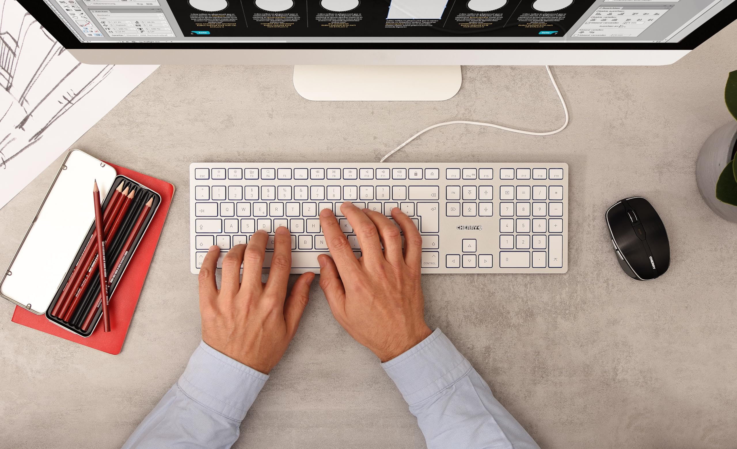 cherry-kc-6000c-for-mac-kabelgebundene-usb-c-tastatur-deutsch-qwertz-wei image 2
