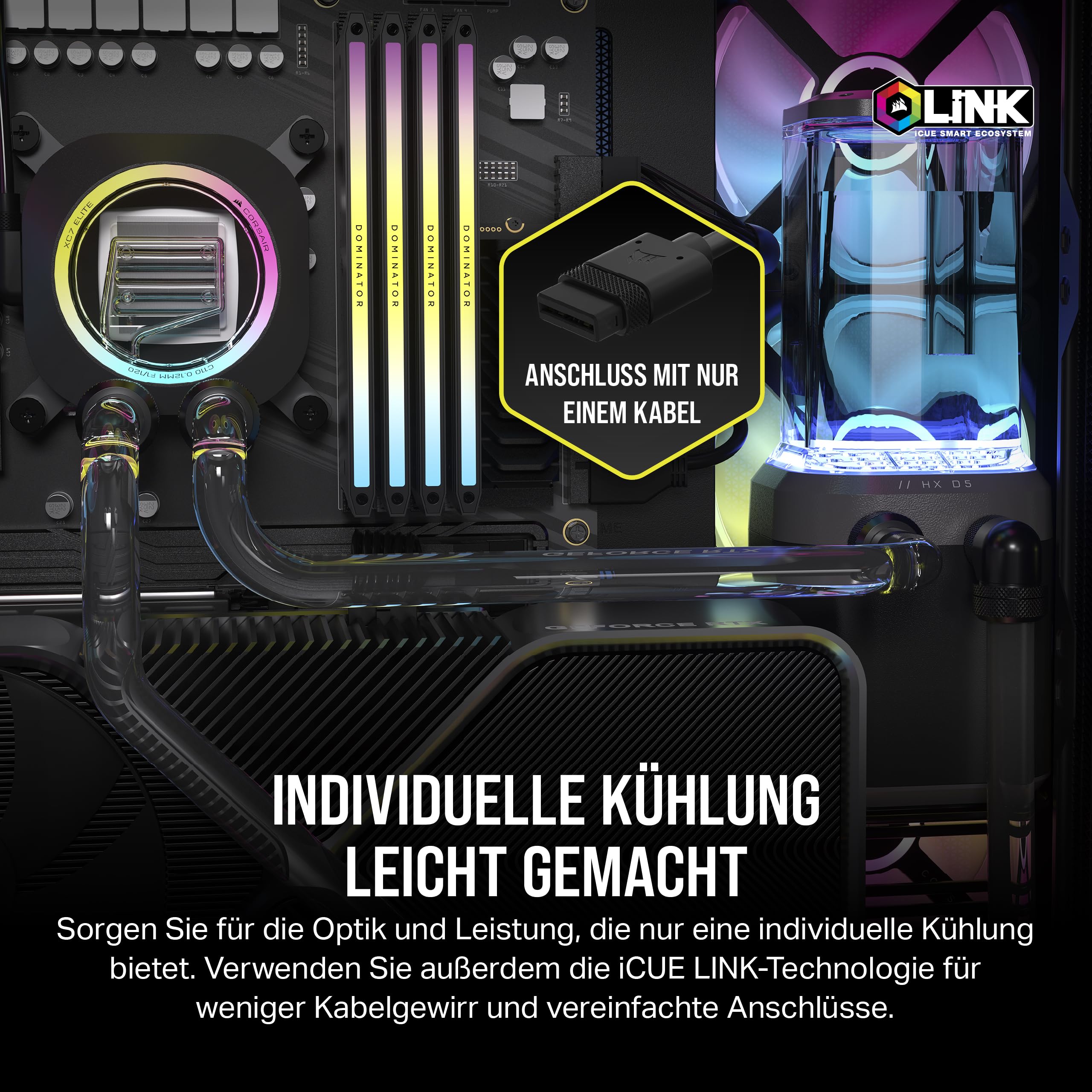 corsair-hydro-x-series-icue-link-xh405i-custom-water-cooling-kit-hardline-kreisl image 3