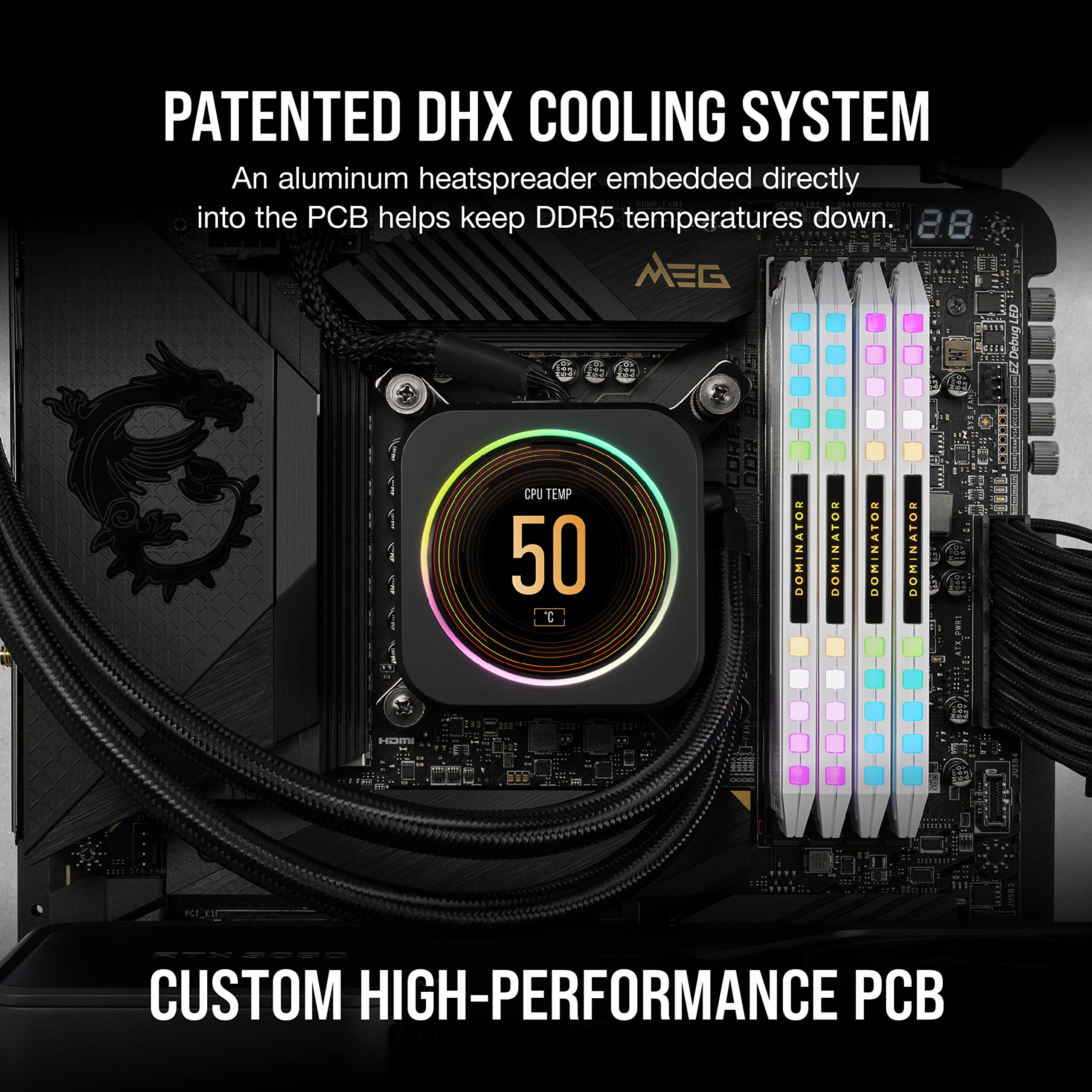 corsair-dominator-platinum-rgb-ddr5-ram-32gb-2x16gb-5200mhz-cl40-wei image 5