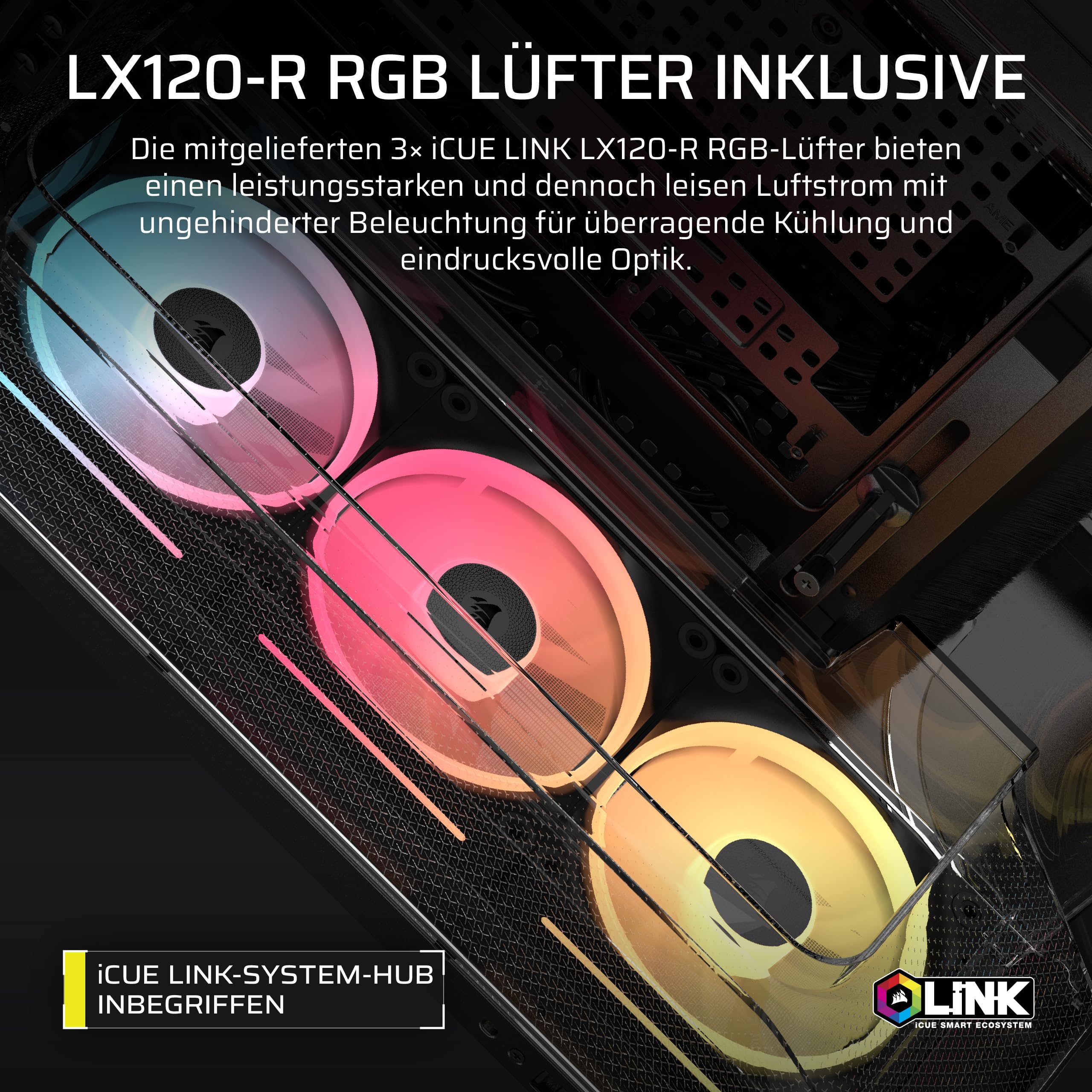 corsair-air-5400-lx-r-rgb-icue-link-mid-tower-pc-geh-use-schwarz-dreikammer-desi image 6